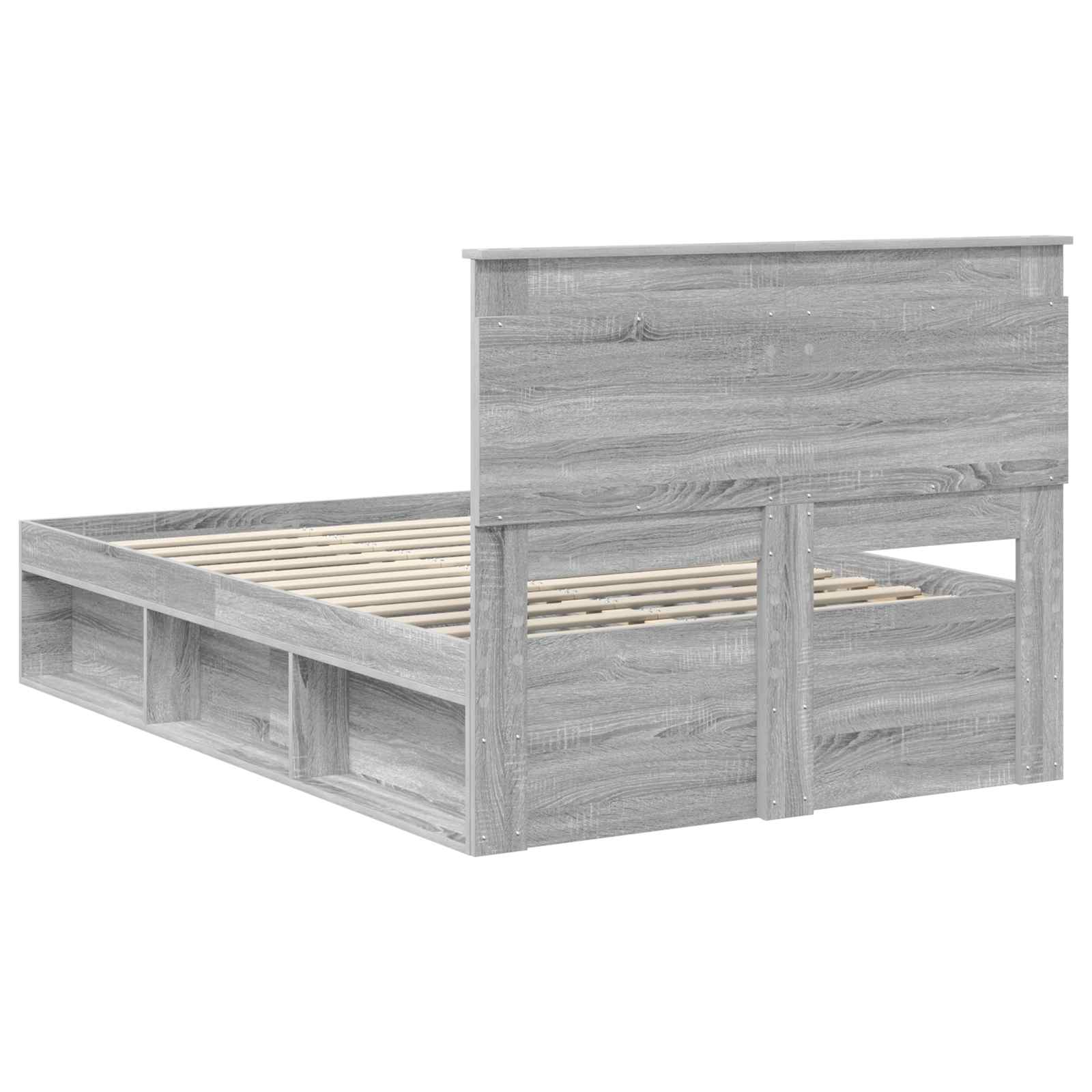 Cadre de lit avec tiroir Gris Sonoma 135 x 190 cm Pin massif - XIOS