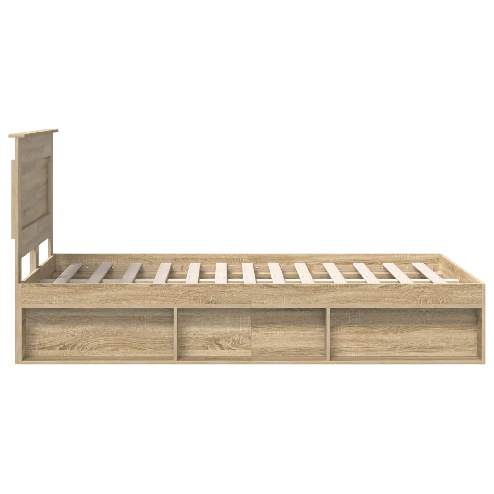 Cadre de lit avec tête de lit Sonoma 120 x 190 cm Pin massif - XIOS