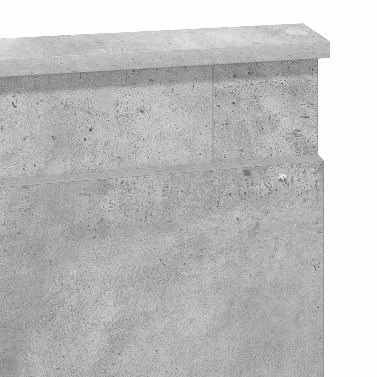 Cadre de lit avec tête de lit Béton 120 x 190 cm Pin massif - XIOS