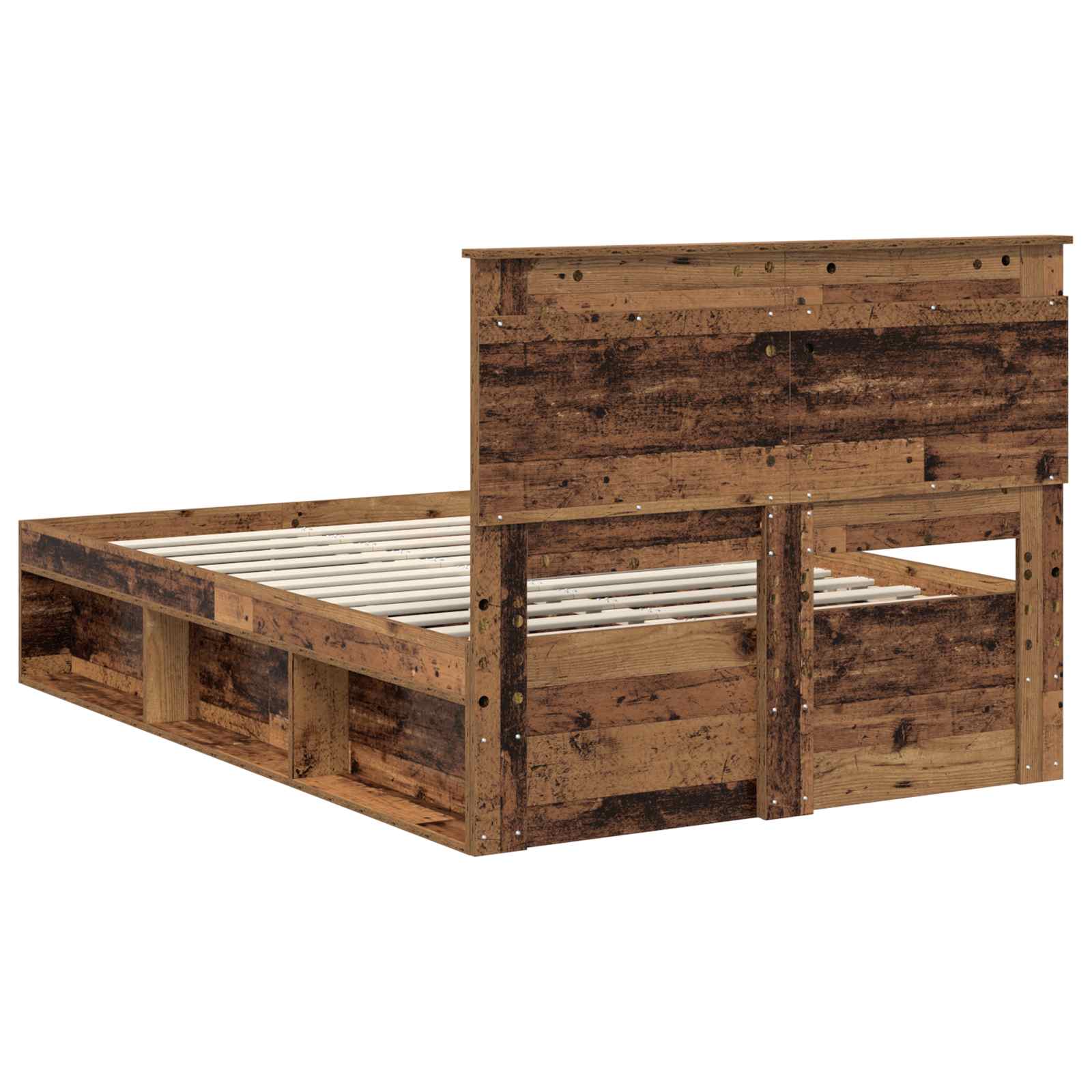 Cadre de lit Bois ancien 120 x 190 cm Pin massif - XIOS