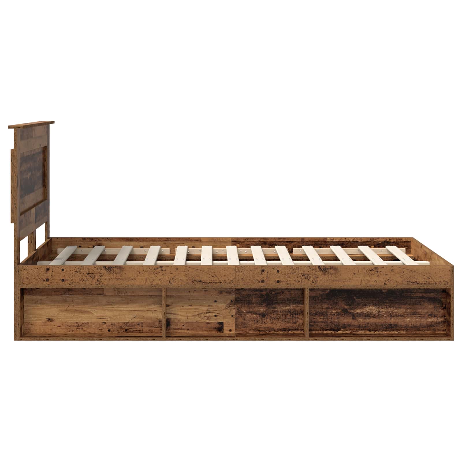 Cadre de lit Bois ancien 120 x 190 cm Pin massif - XIOS