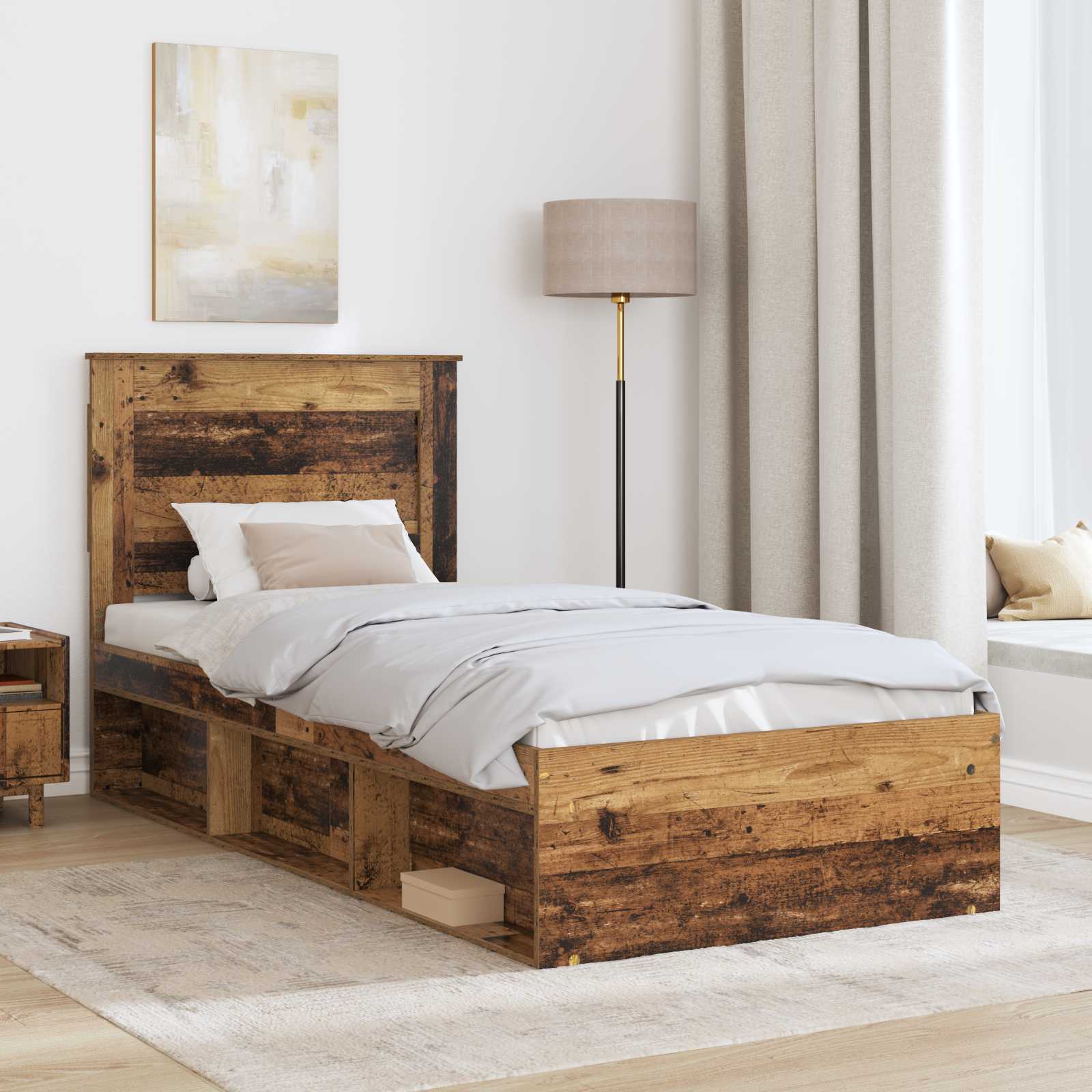 Cadre de lit Bois ancien 100 x 200 cm Pin massif - XIOS