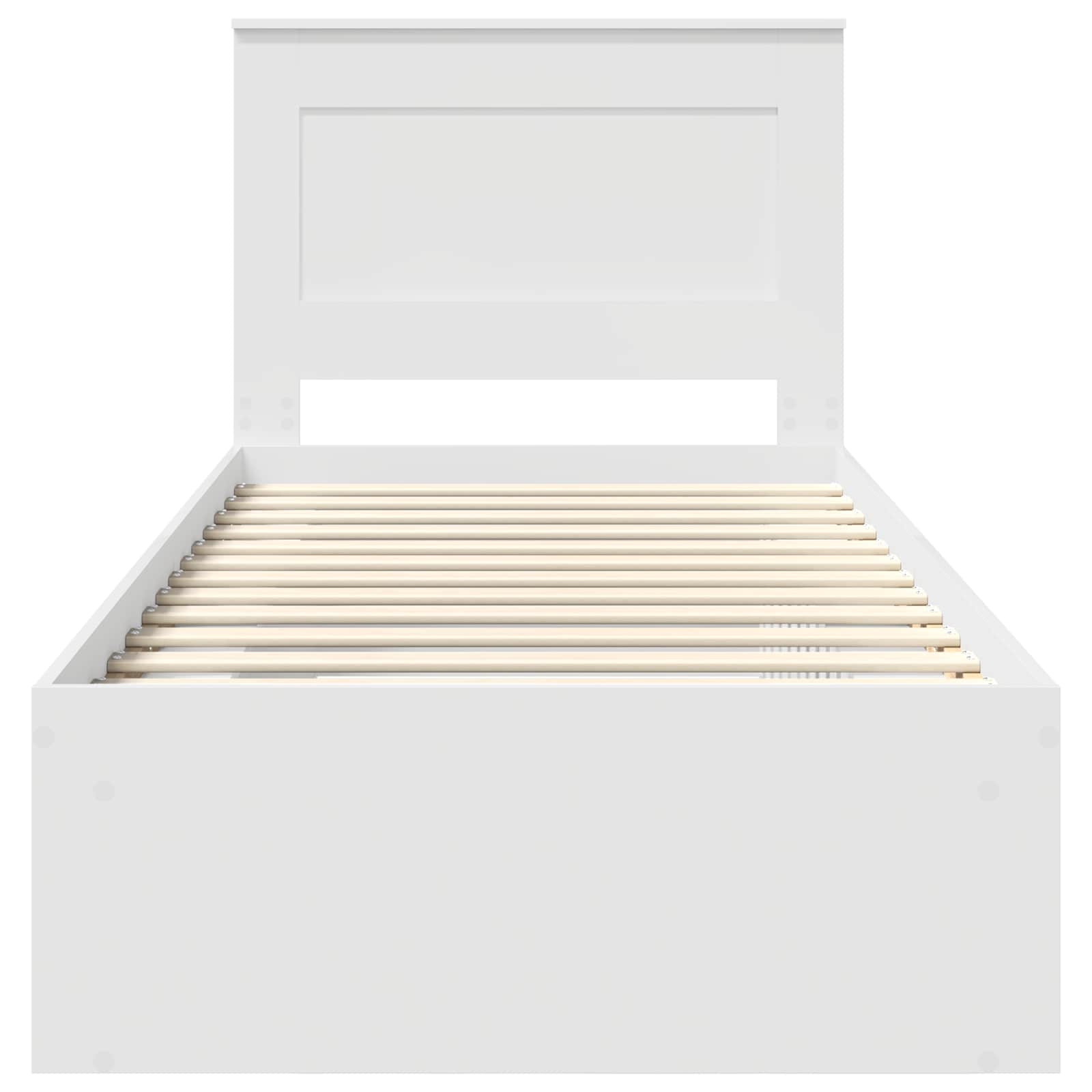 Cadre de lit avec tête de lit Blanc 90 x 190 cm Pin massif - XIOS