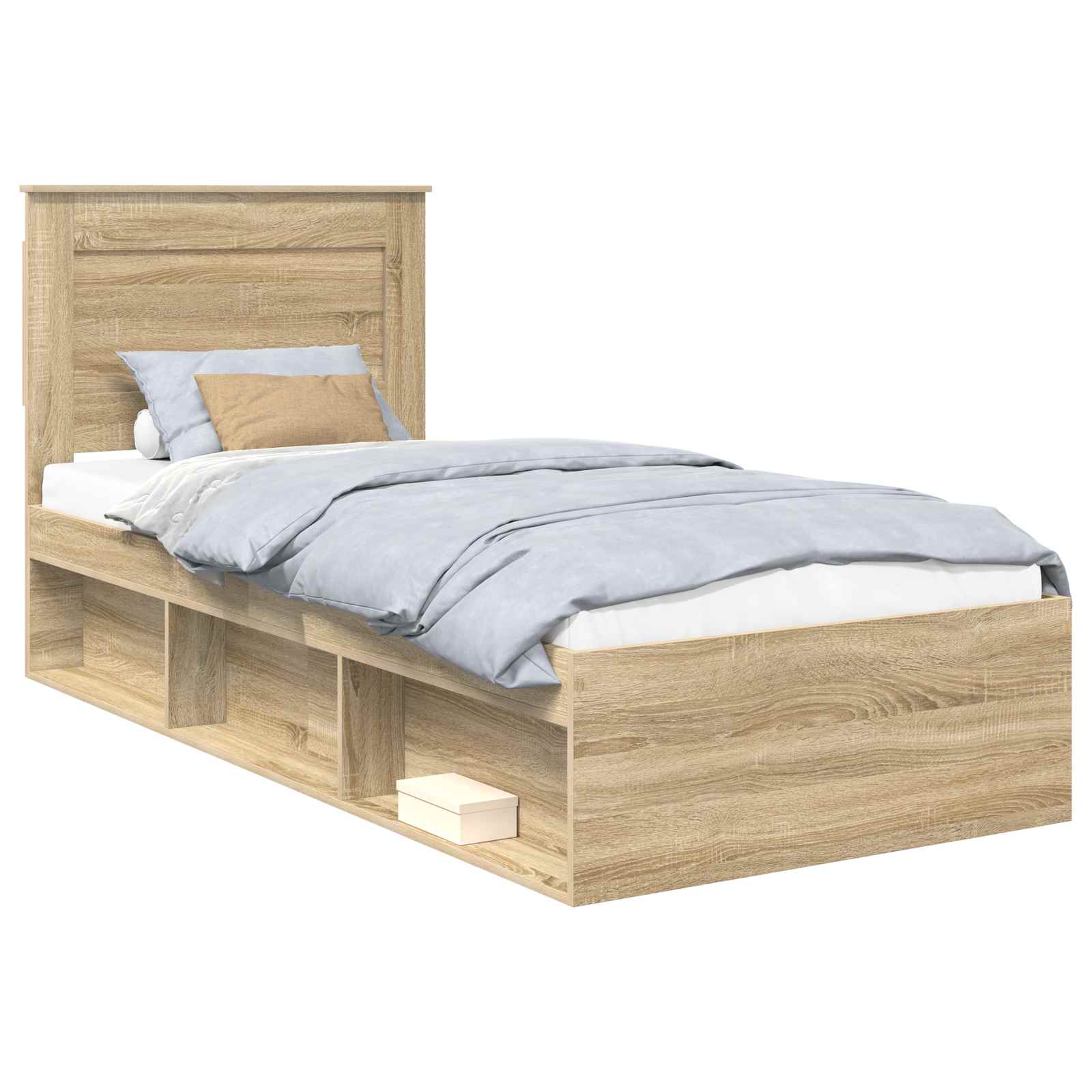 Cadre de lit avec tiroir Chêne Sonoma 75 x 190 cm Pin massif - XIOS