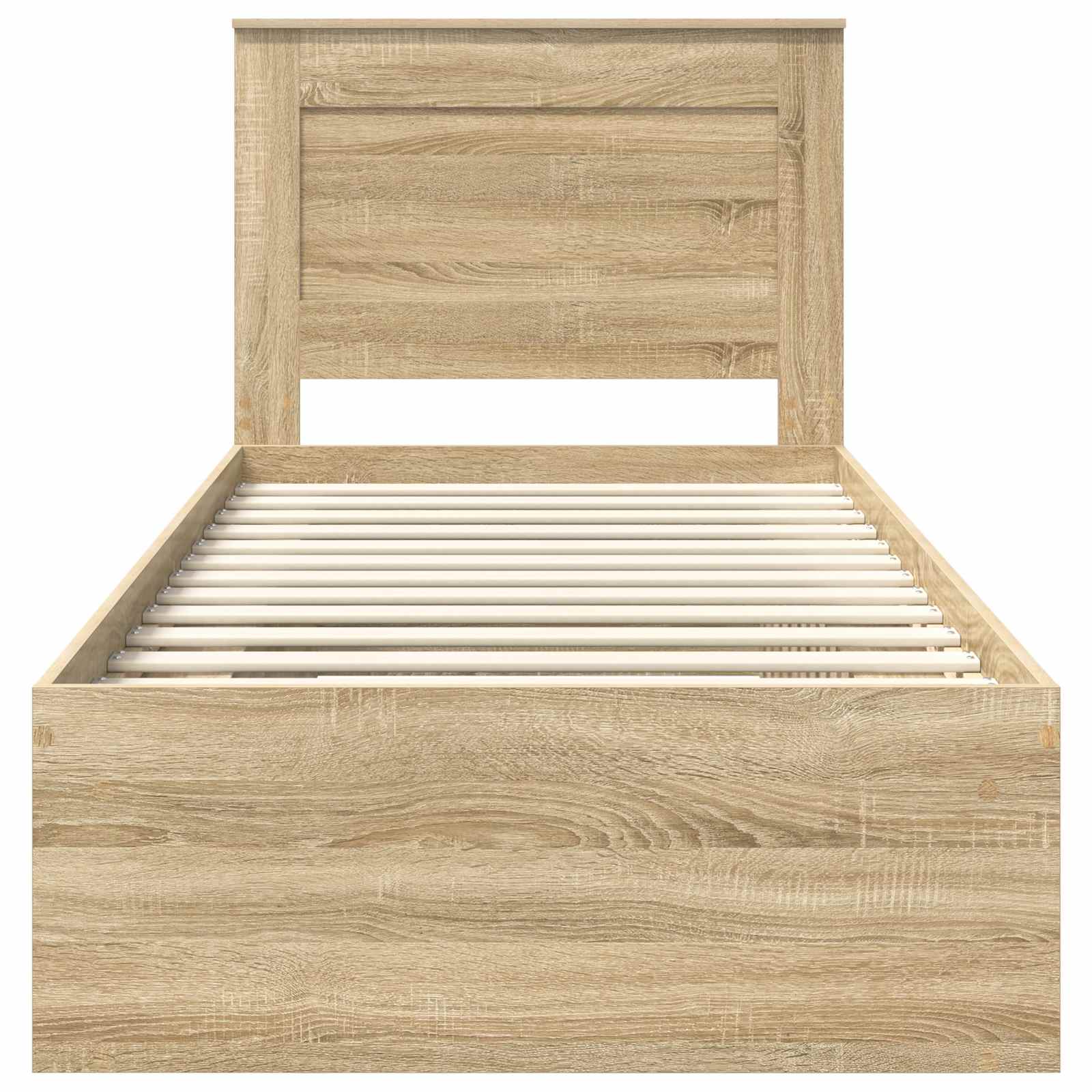 Cadre de lit avec tiroir Chêne Sonoma 75 x 190 cm Pin massif - XIOS
