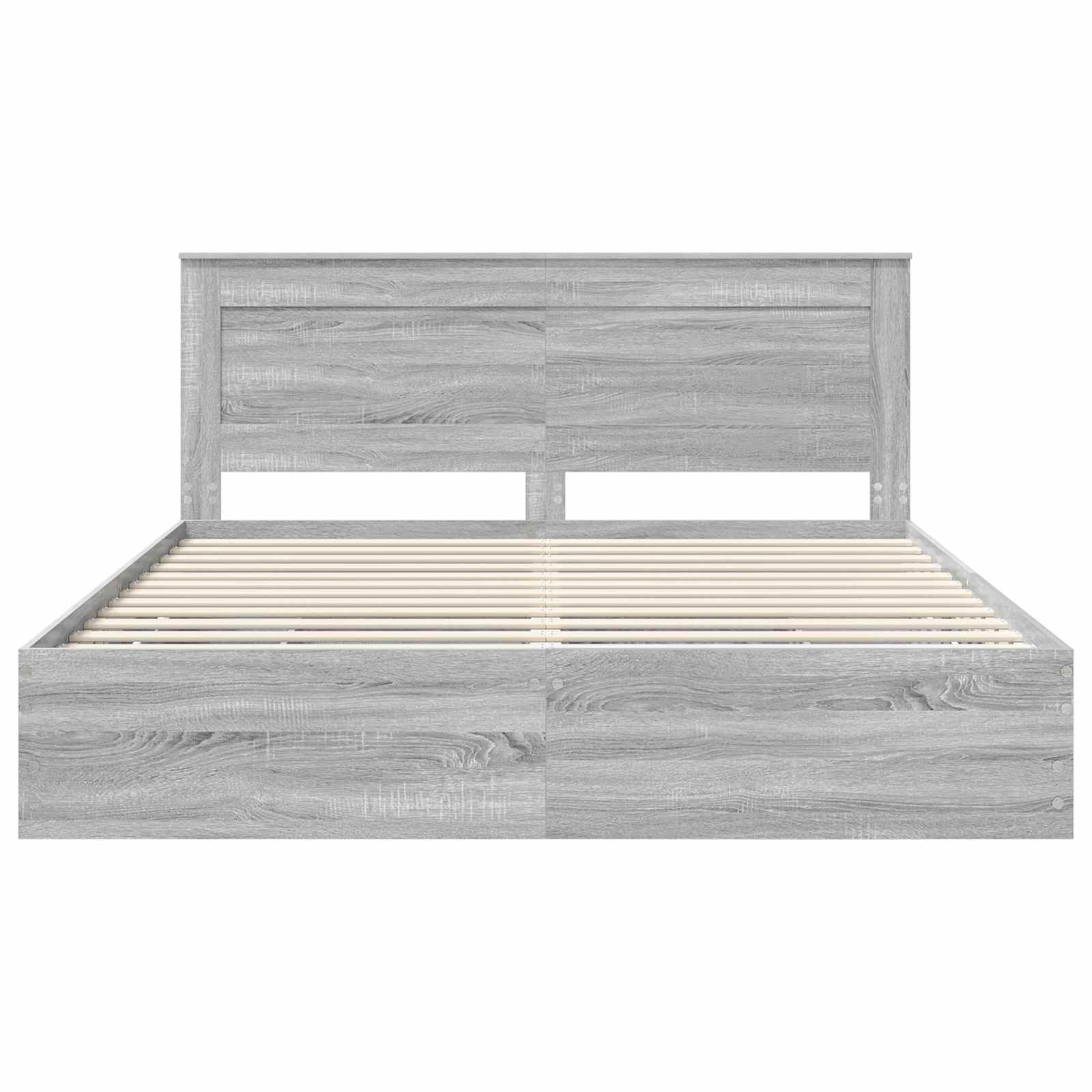Cadre de lit Gris Sonoma 200 x 200 cm Bois Ingénierie - XIOS