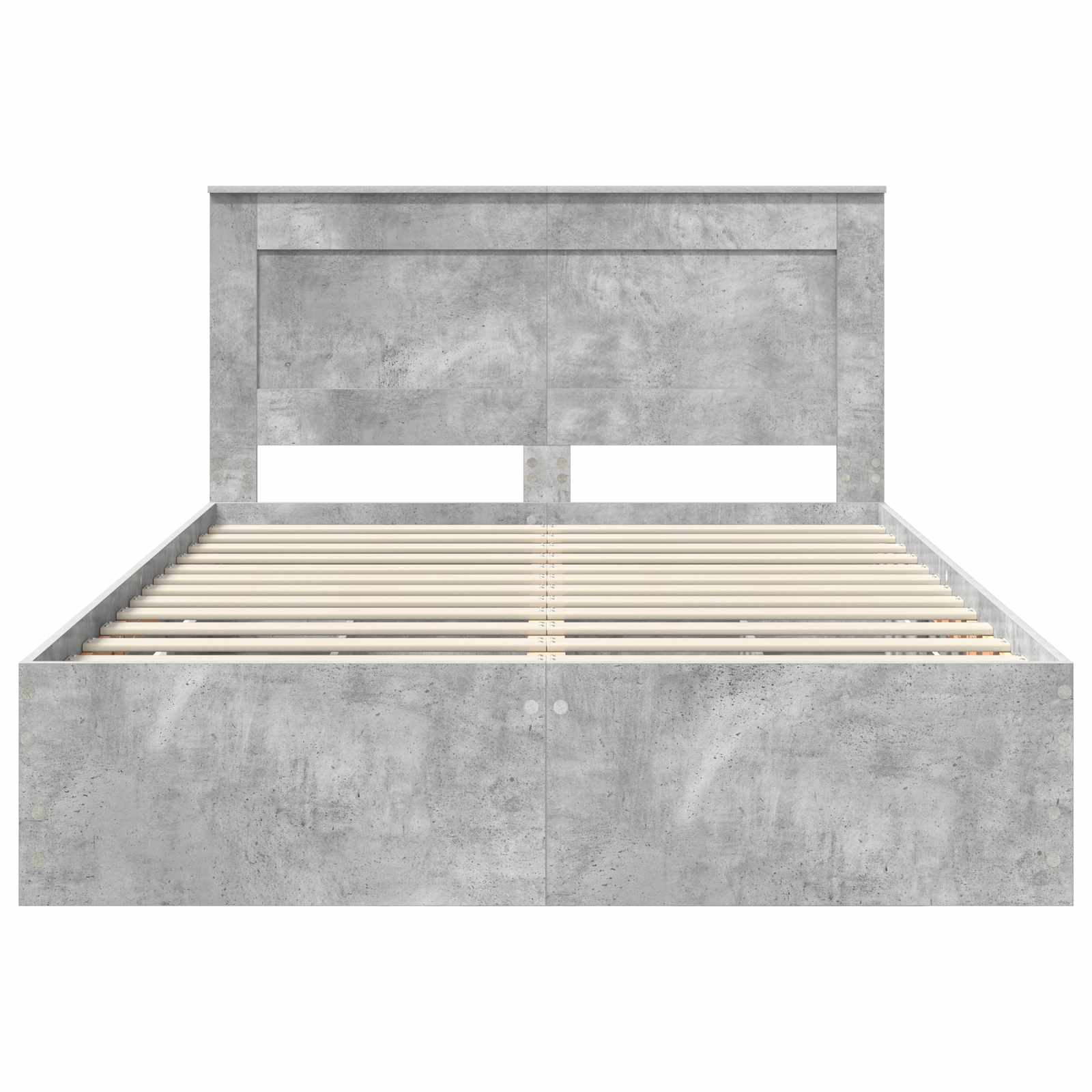 Cadre de lit Gris béton 160 x 200 cm Bois Ingénierie - XIOS
