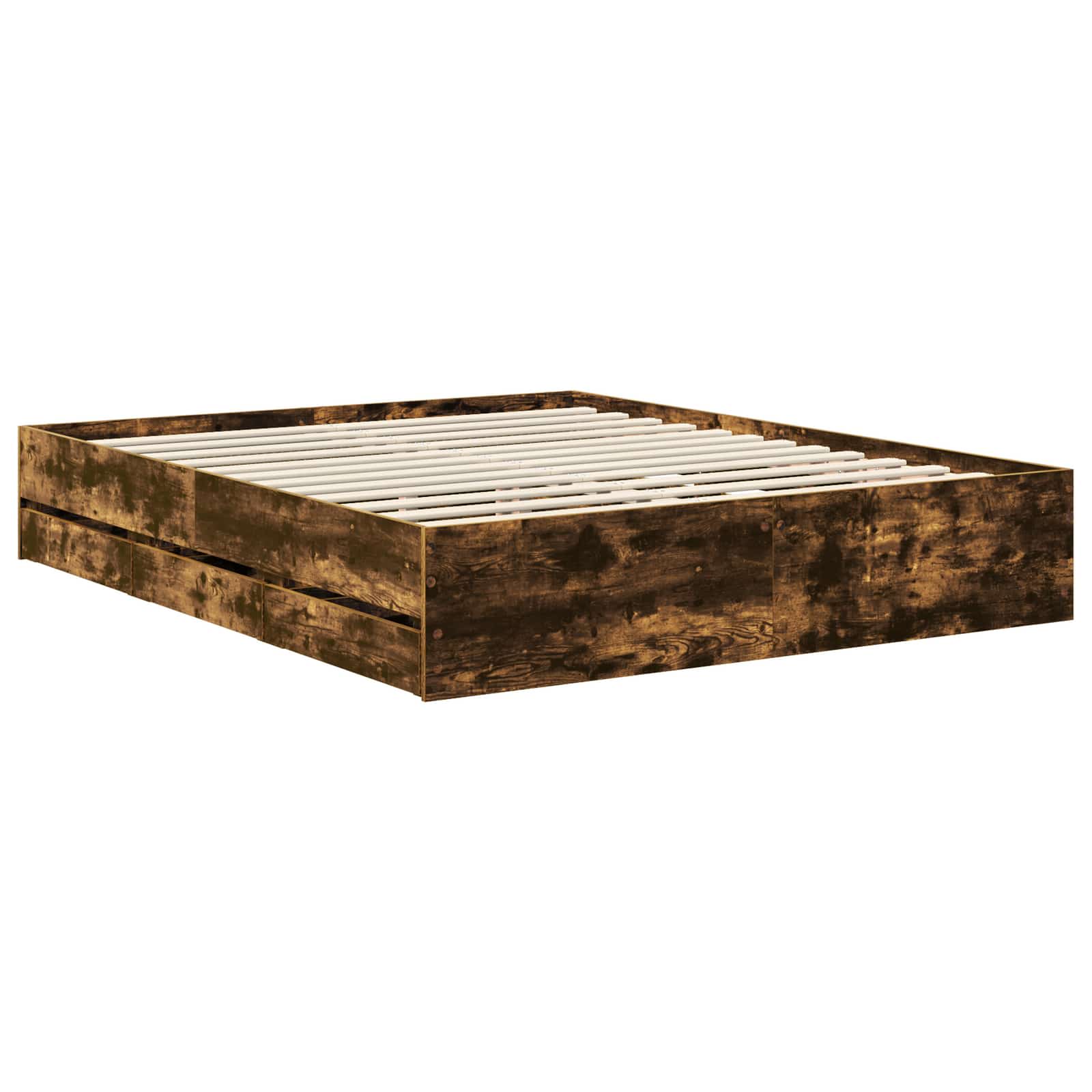 Cadre de lit Chêne fumé 160 x 200 cm Bois Ingénierie - XIOS