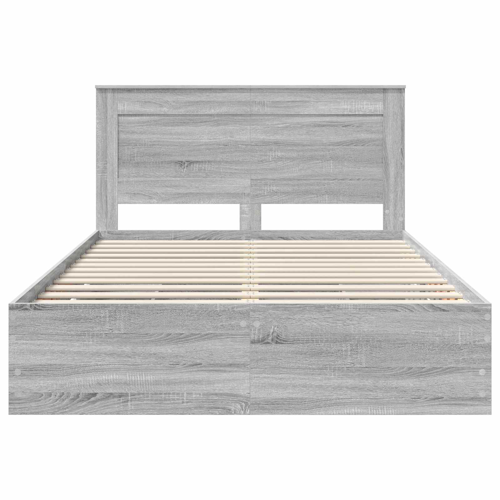 Cadre de lit Gris Sonoma 140 x 190 cm Bois Ingénierie