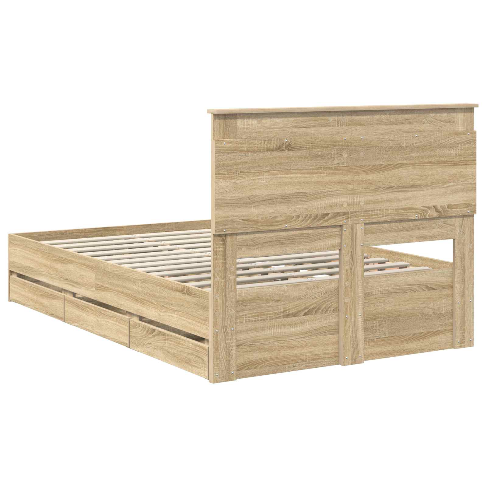 Cadre de lit Chêne Sonoma 120 x 190 cm Bois Ingénierie - XIOS
