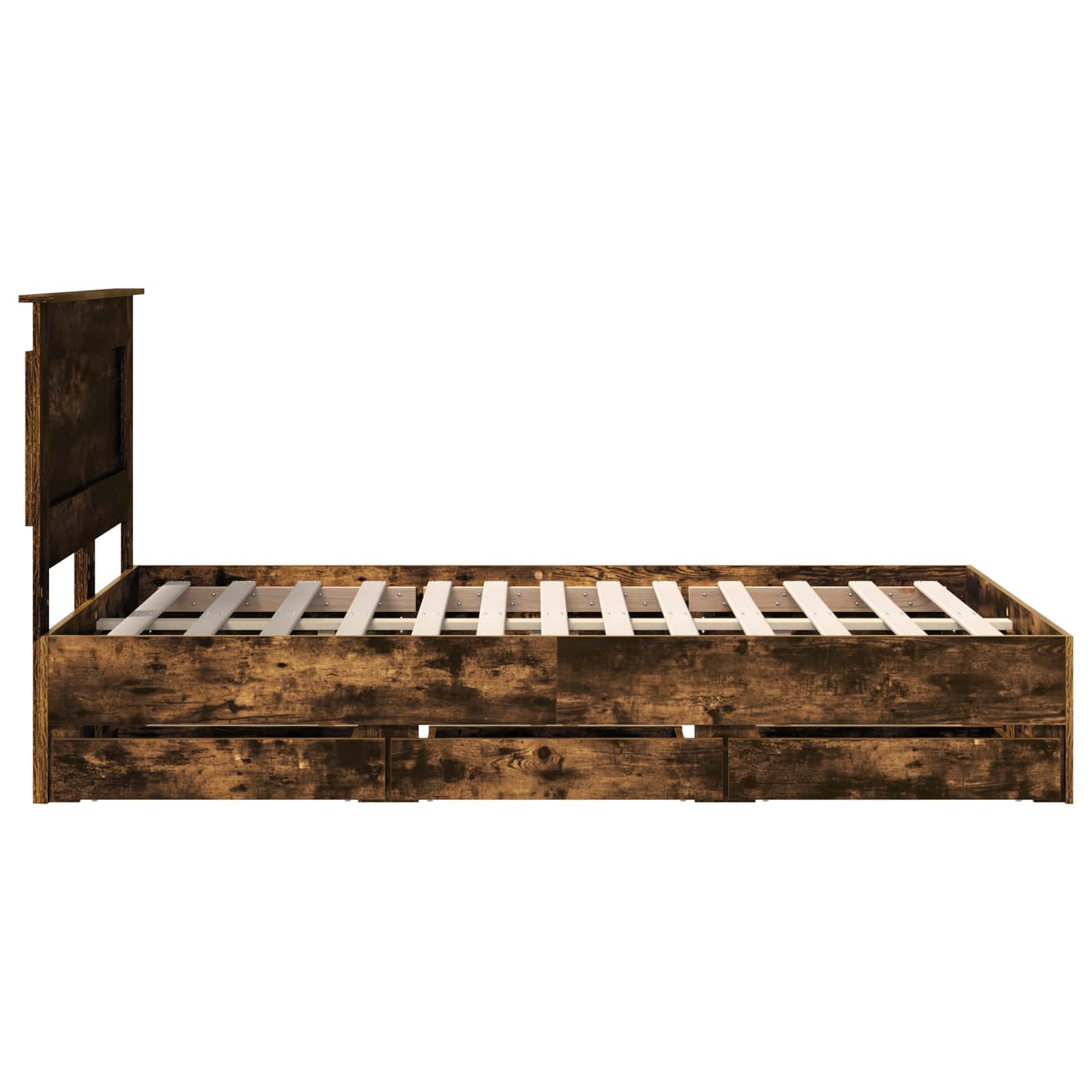 Cadre de lit Chêne fumé 120 x 190 cm Bois Ingénierie - XIOS
