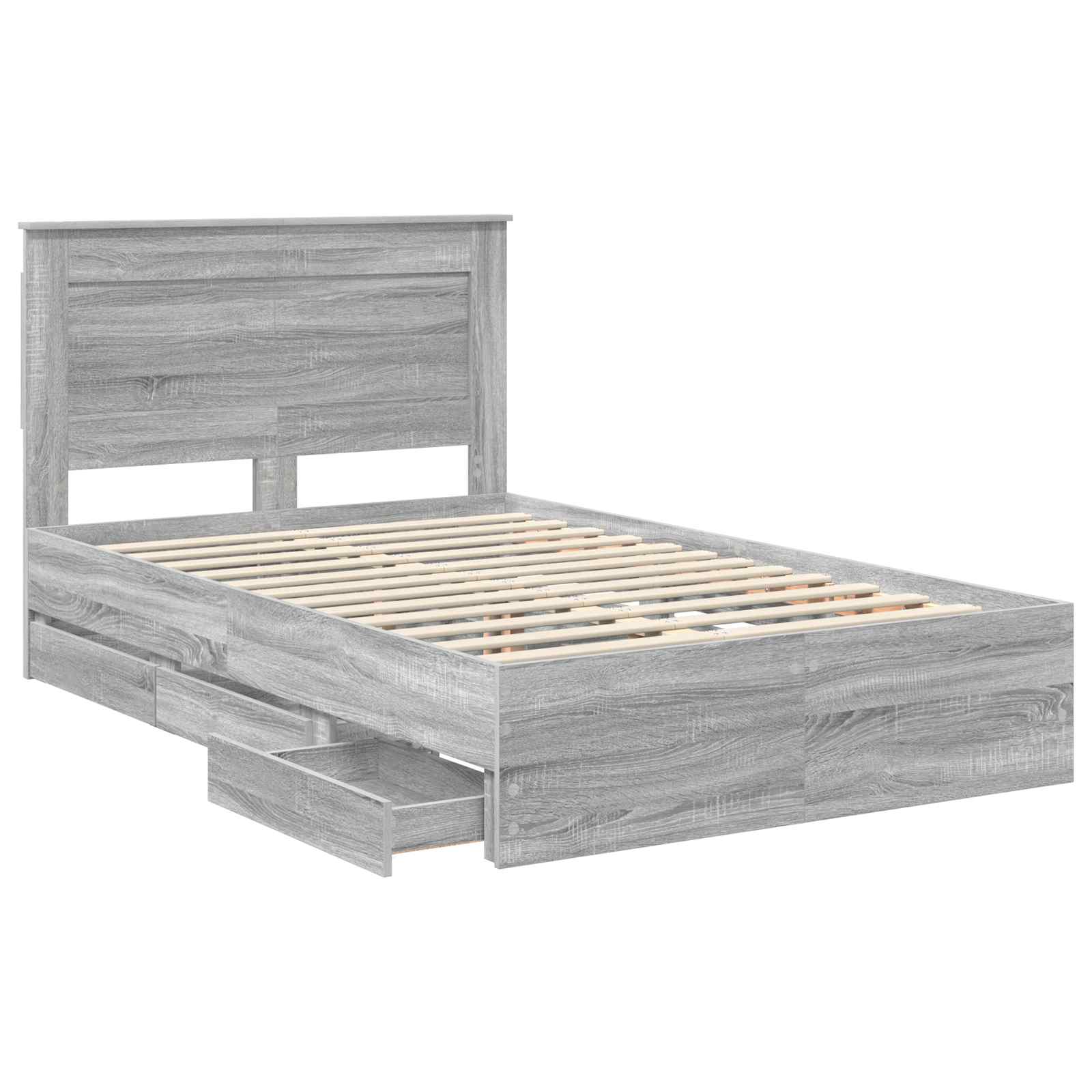 Cadre de lit Gris Sonoma 120 x 190 cm Bois Ingénierie - XIOS