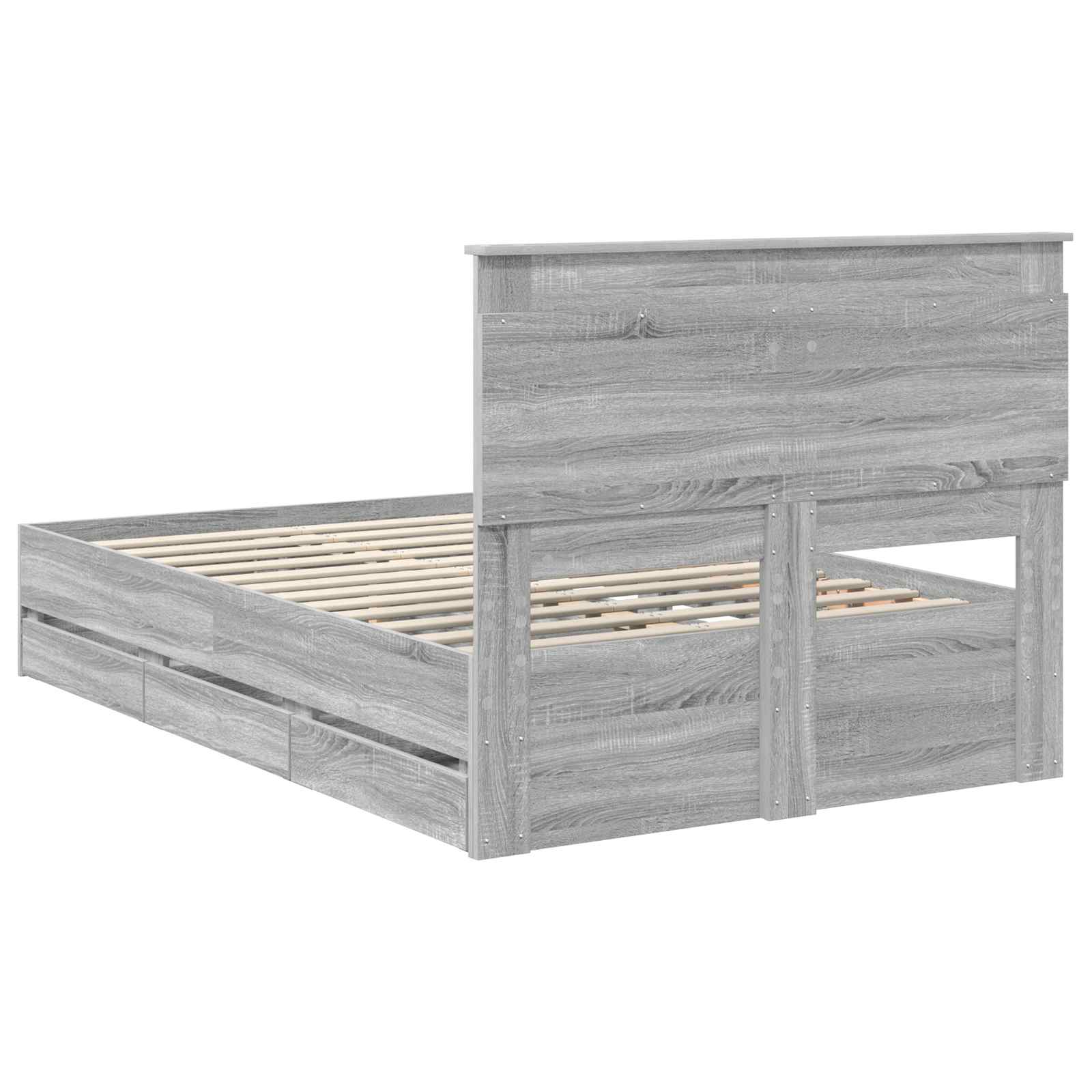 Cadre de lit Gris Sonoma 120 x 190 cm Bois Ingénierie - XIOS