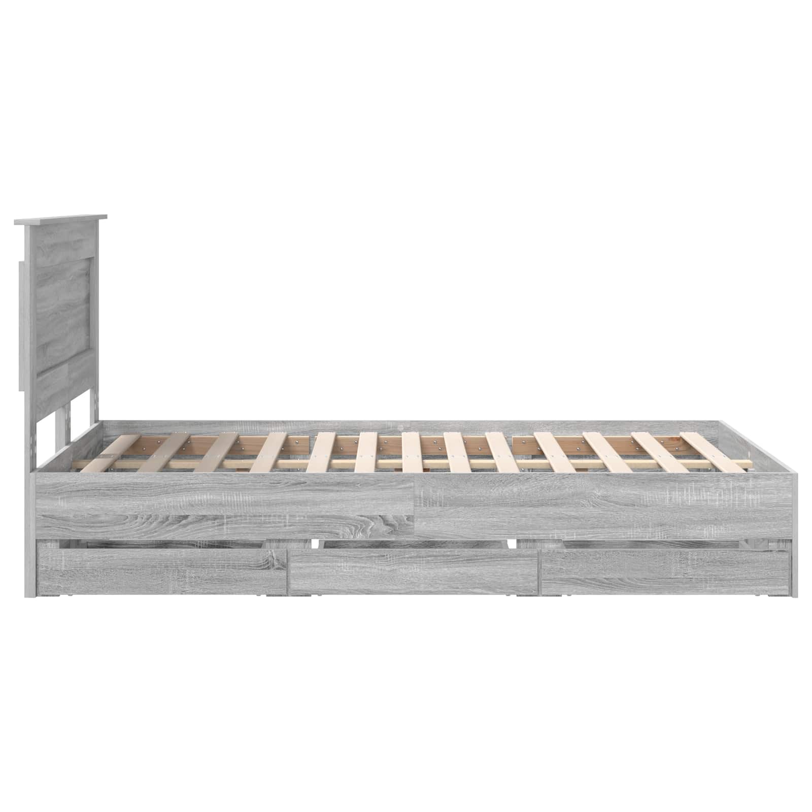 Cadre de lit Gris Sonoma 120 x 190 cm Bois Ingénierie - XIOS
