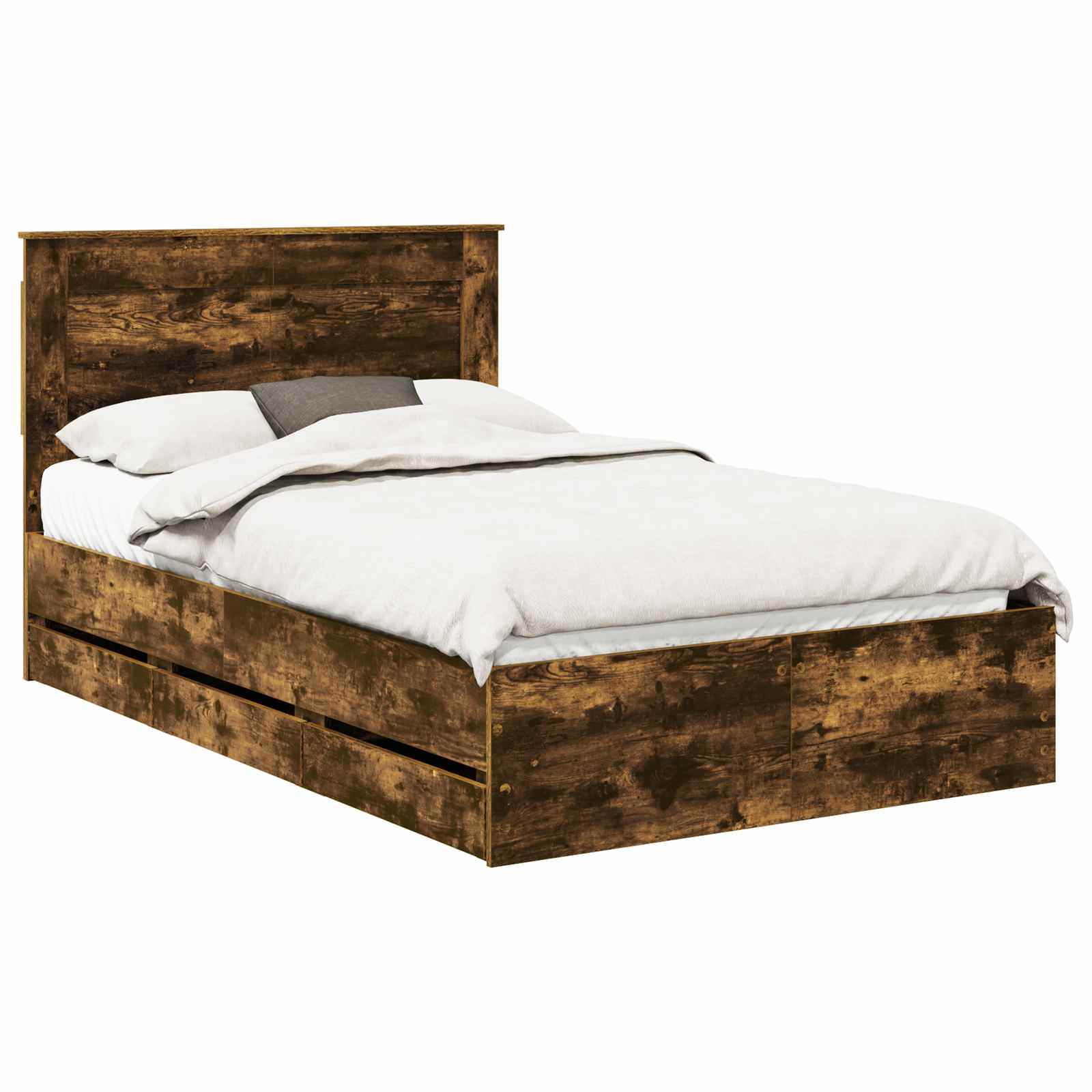 Cadre de lit Chêne fumé 120 x 200 cm Bois Ingénierie - XIOS
