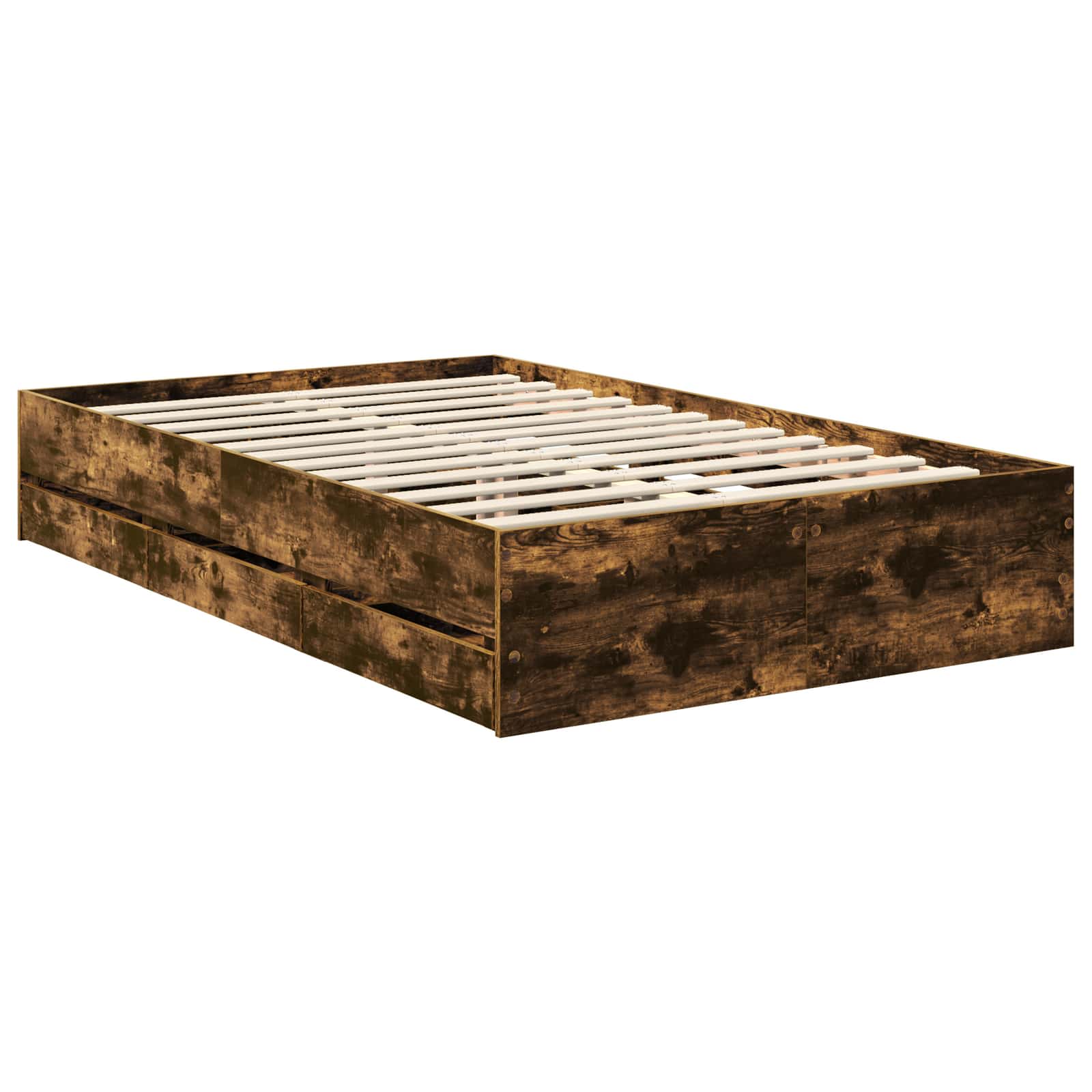 Cadre de lit Chêne fumé 120 x 200 cm Bois Ingénierie - XIOS