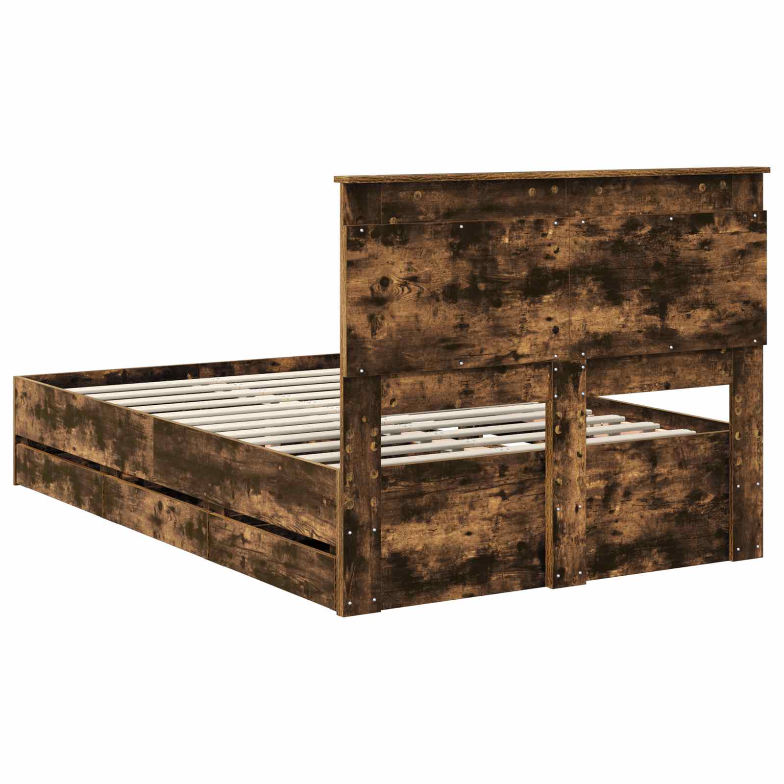 Cadre de lit Chêne fumé 120 x 200 cm Bois Ingénierie - XIOS