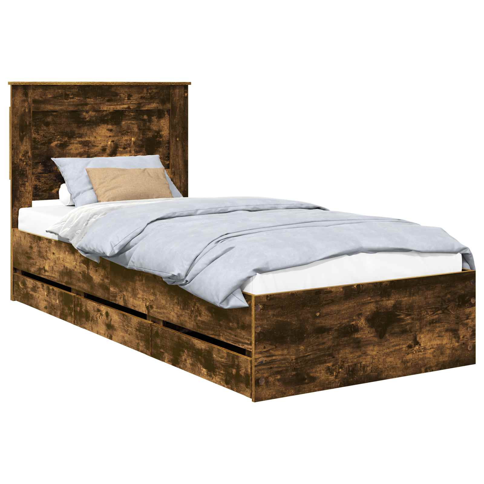 Cadre de lit Chêne fumé 100 x 200 cm Bois Ingénierie - XIOS