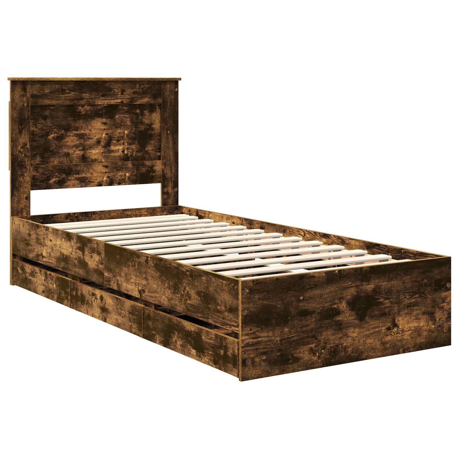 Cadre de lit Chêne fumé 100 x 200 cm Bois Ingénierie - XIOS