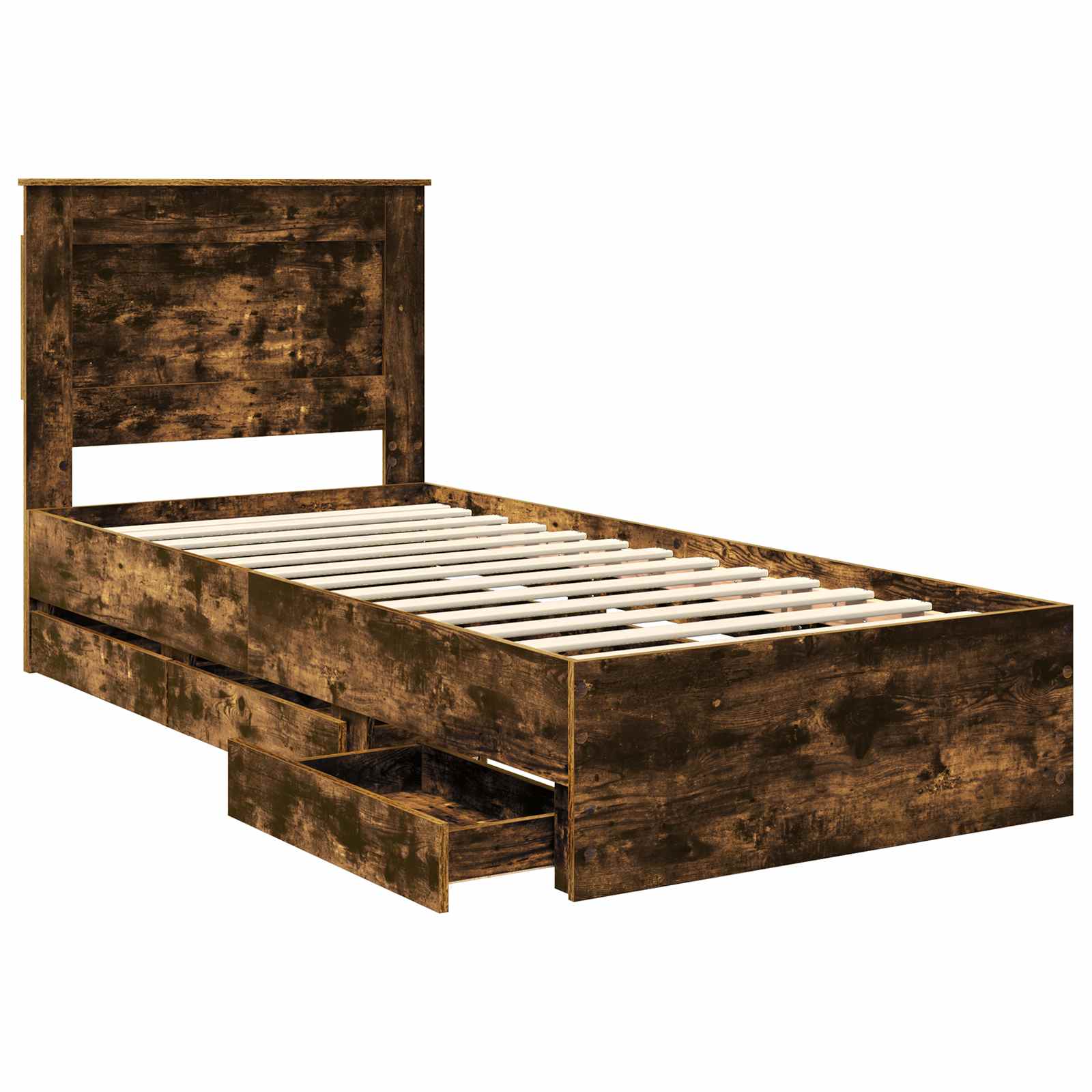 Cadre de lit Chêne fumé 100 x 200 cm Bois Ingénierie - XIOS