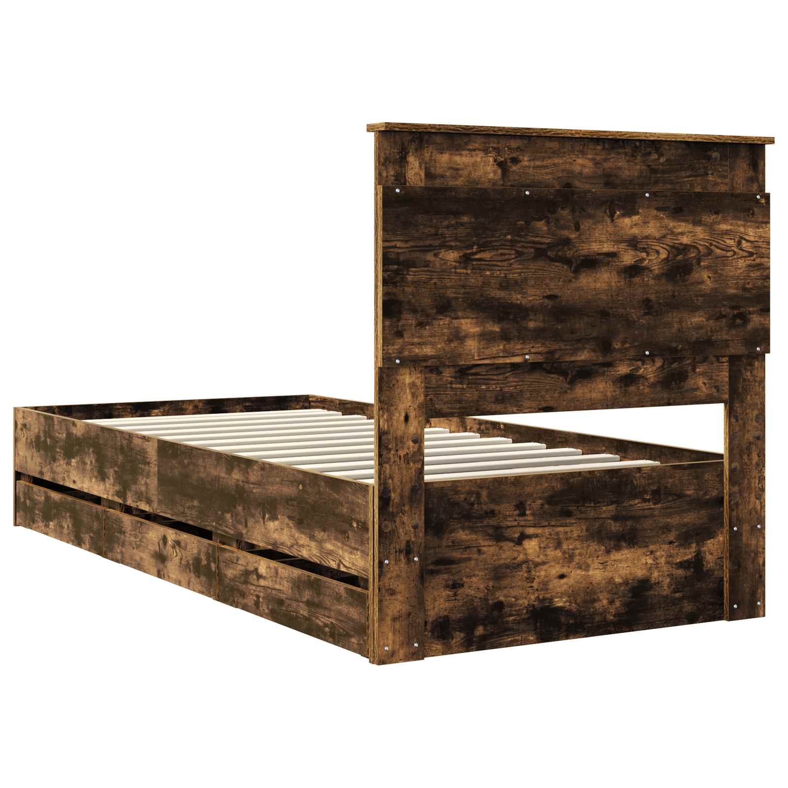 Cadre de lit Chêne fumé 100 x 200 cm Bois Ingénierie - XIOS