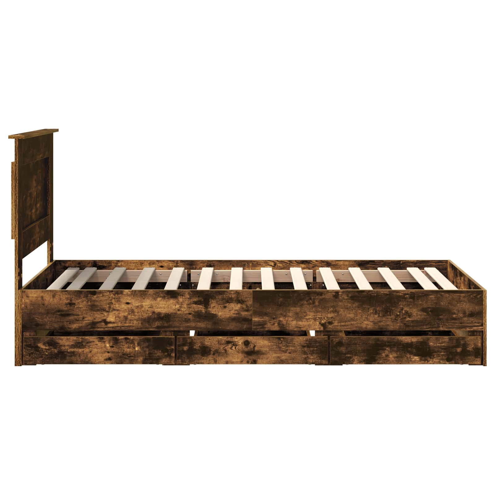 Cadre de lit Chêne fumé 100 x 200 cm Bois Ingénierie - XIOS