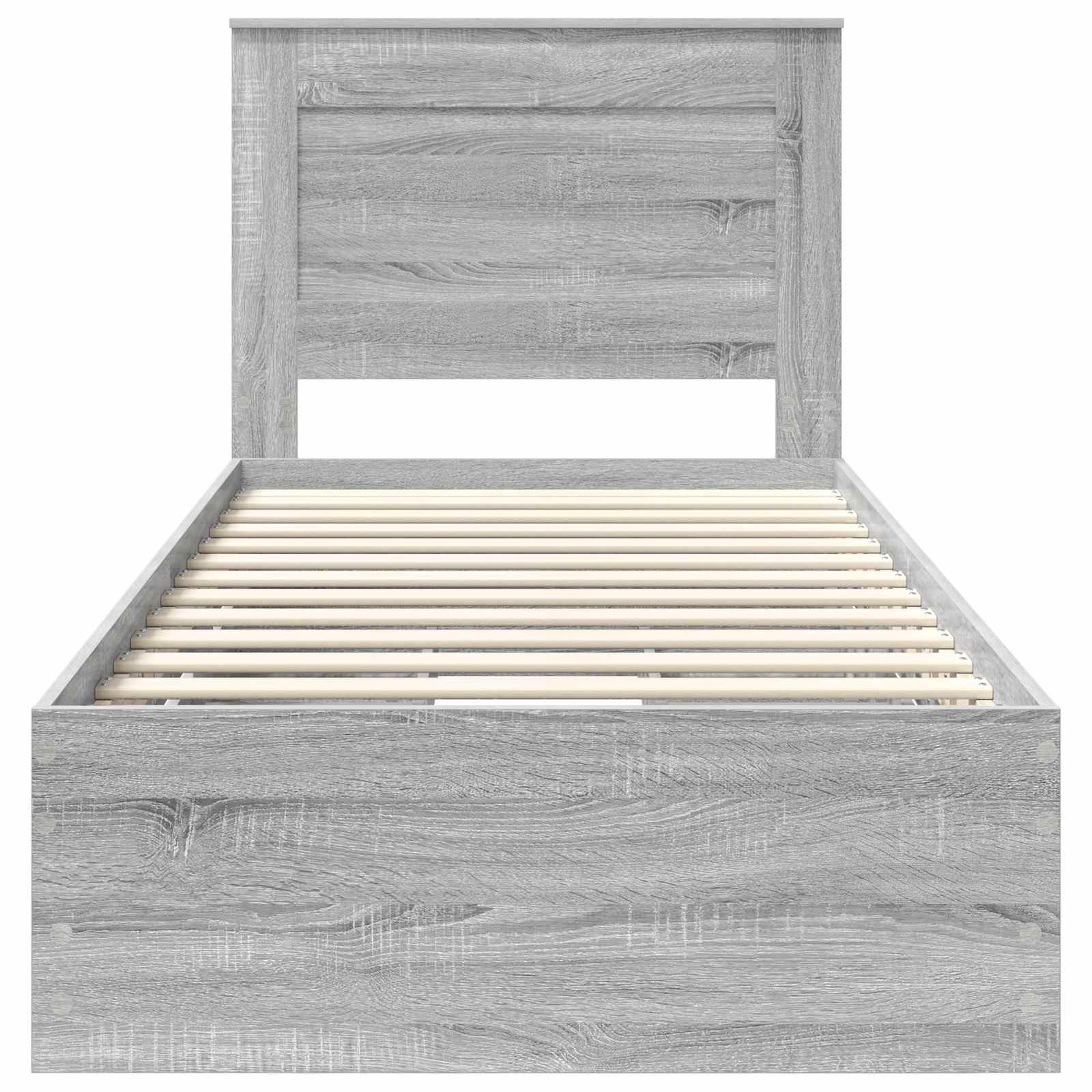 Cadre de lit Gris Sonoma 100 x 200 cm Bois Ingénierie - XIOS