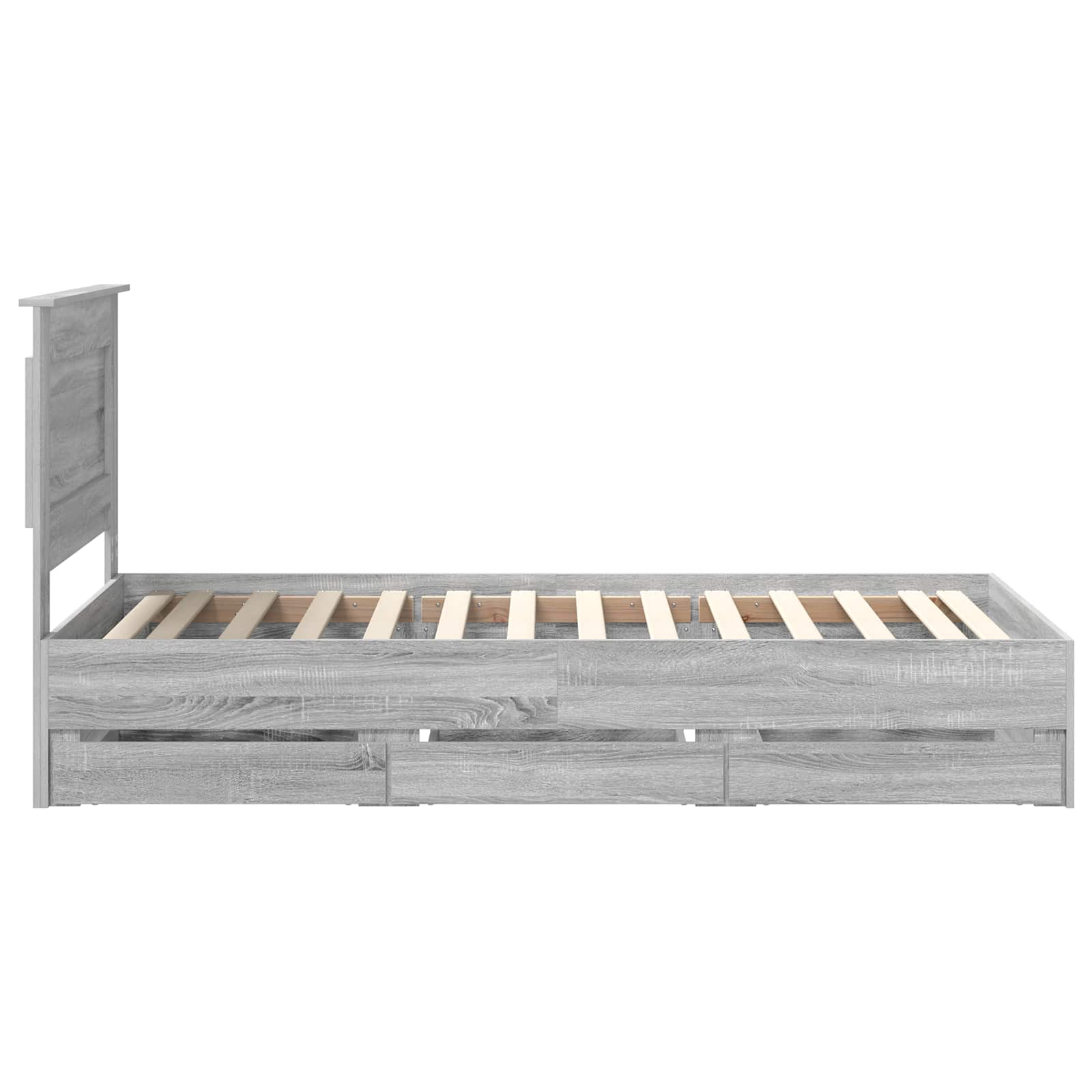 Cadre de lit Gris Sonoma 100 x 200 cm Bois Ingénierie - XIOS