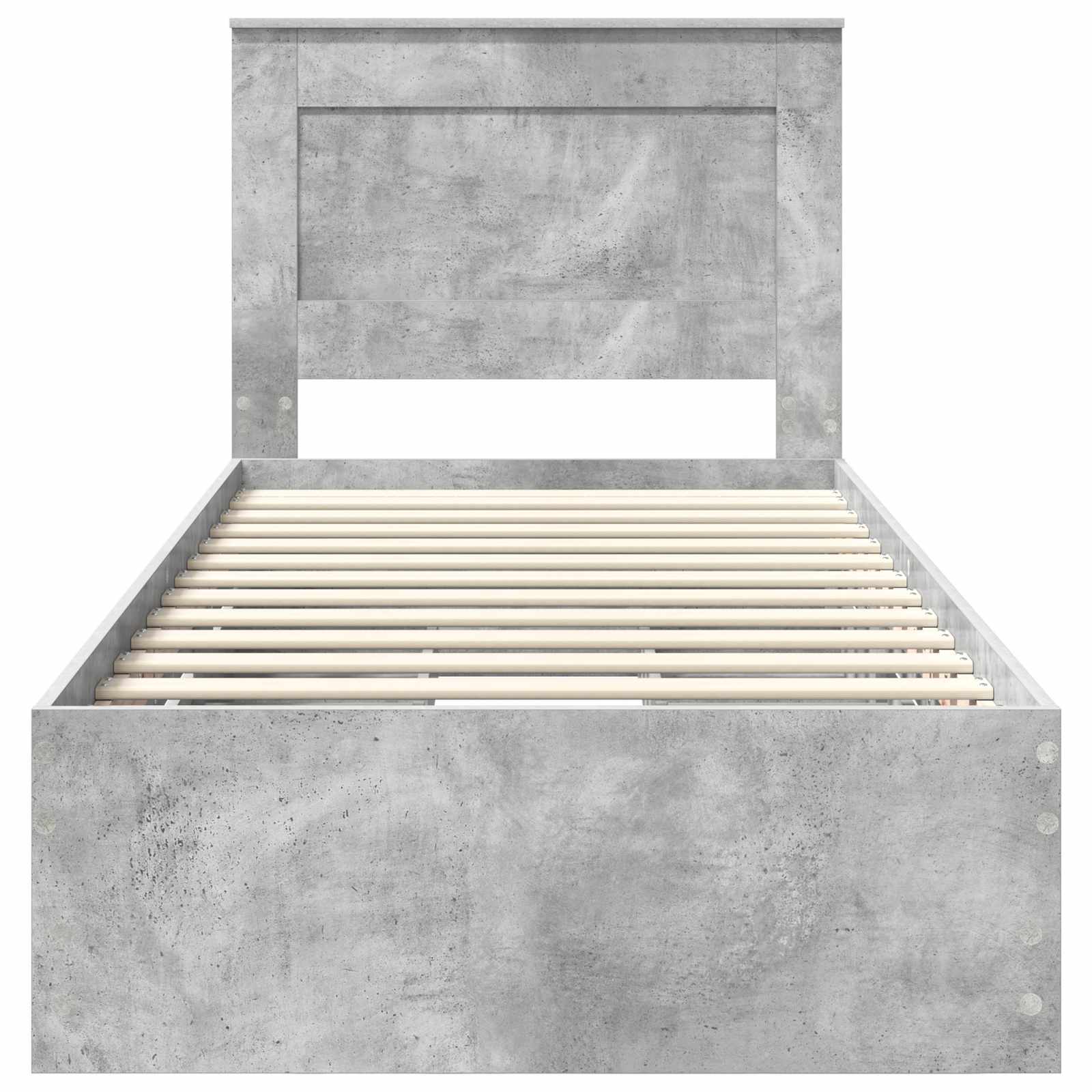 Cadre de lit avec tiroir Gris béton 90 x 200 cm Bois Ingénierie - XIOS