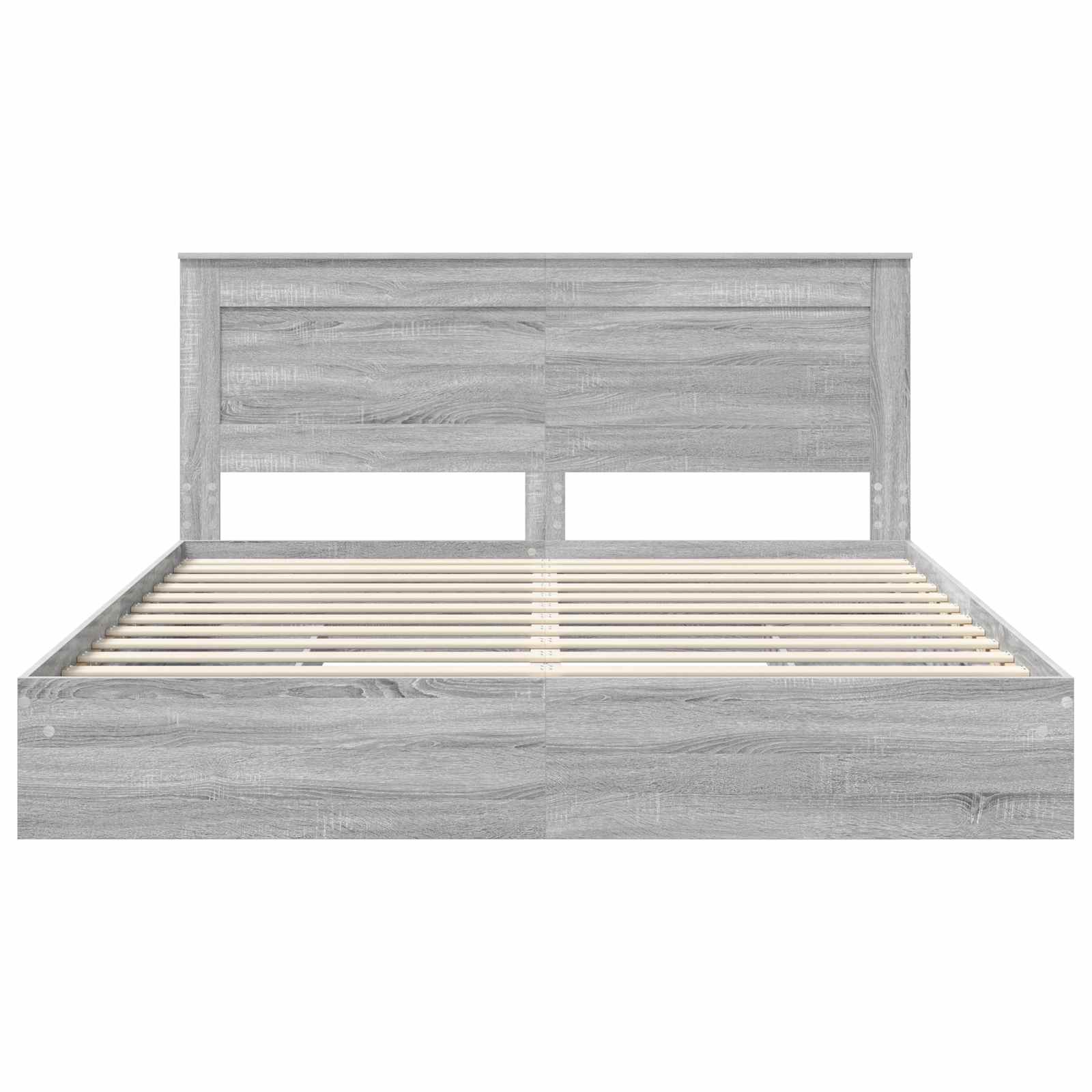 Cadre de lit Gris Sonoma 200 x 200 cm Bois d'ingénierie - XIOS