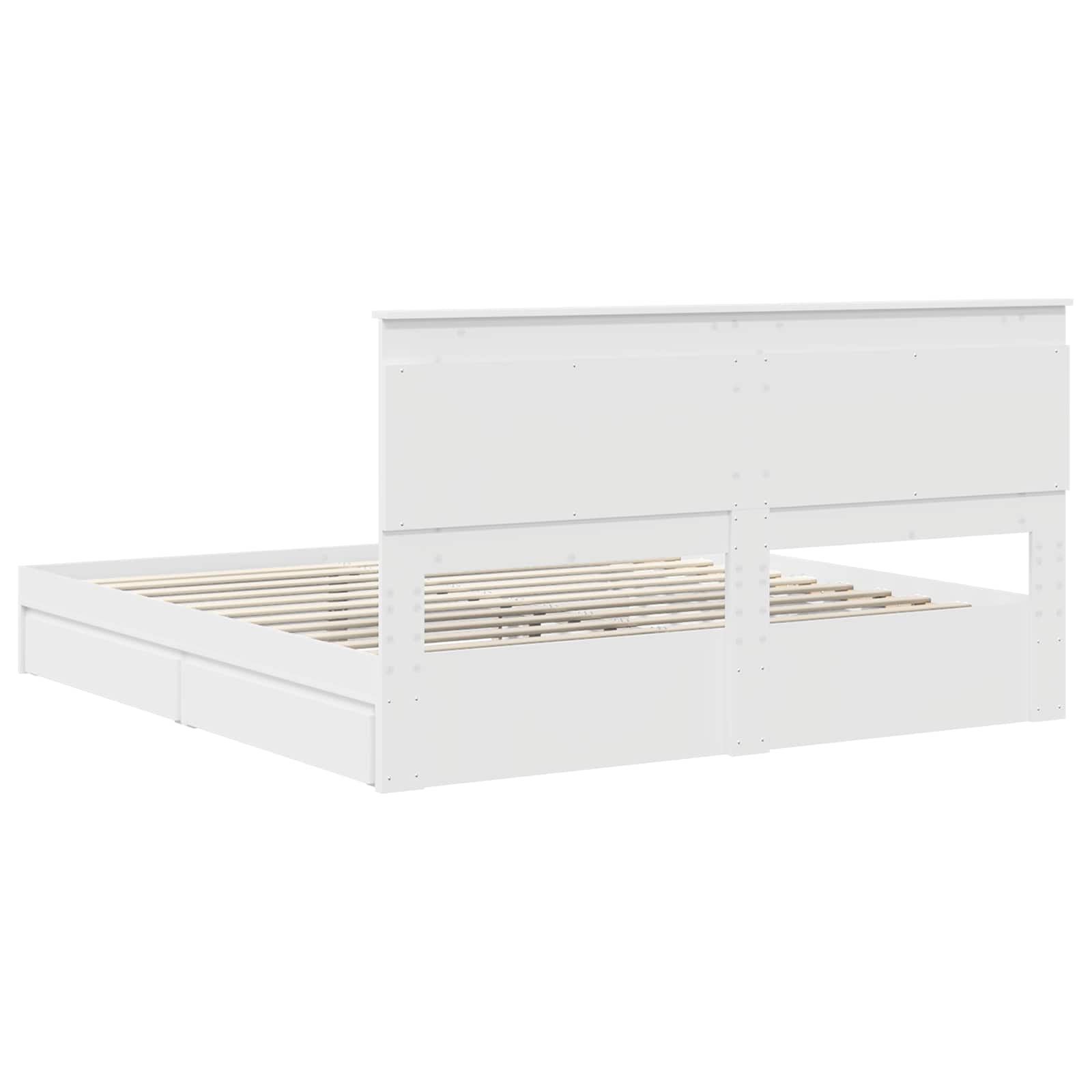 Lit de Rangement Blanc 180 x 200 cm Bois d'ingénierie - XIOS