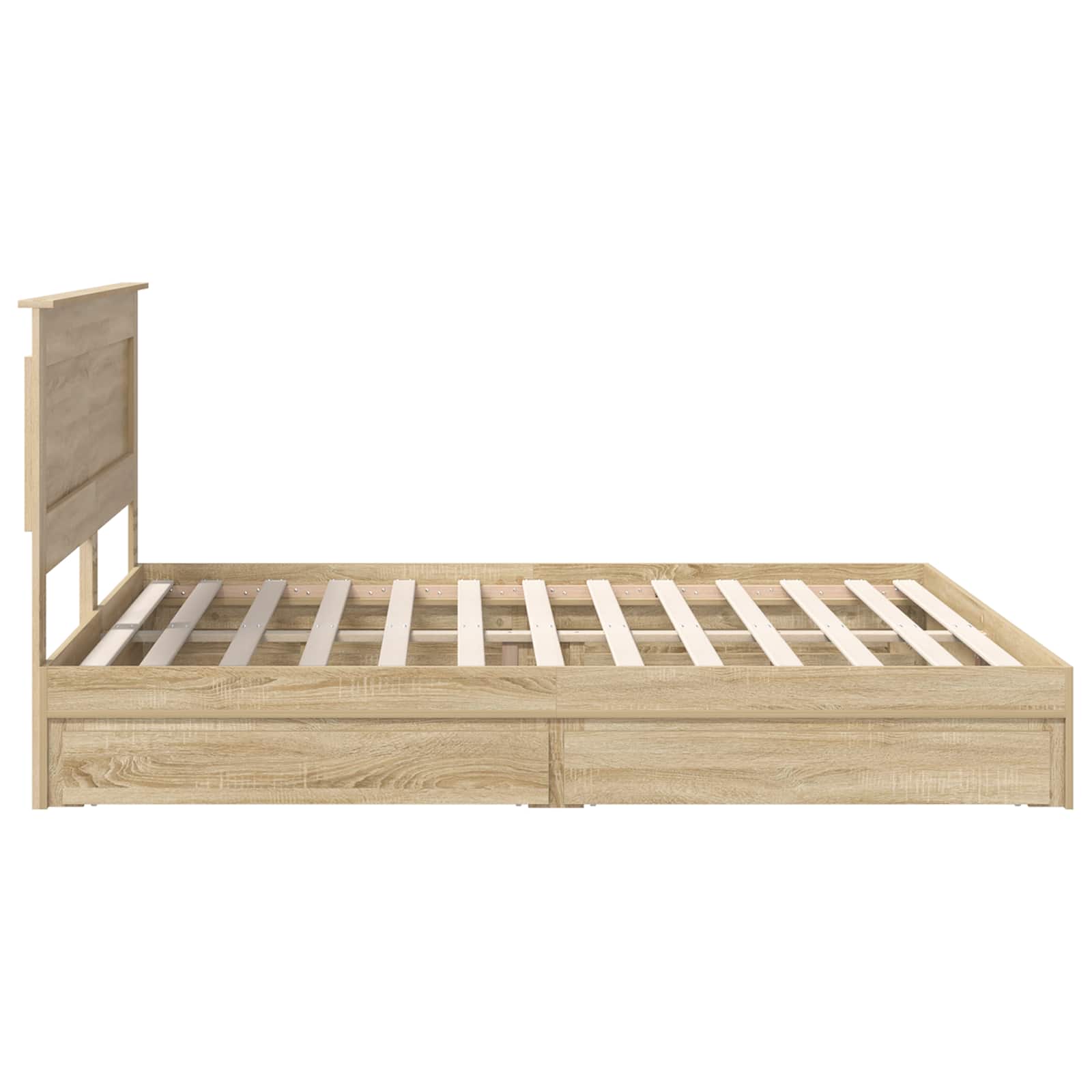 Lit de Rangement Chêne Sonoma 180 x 200 cm Bois d'ingénierie - XIOS