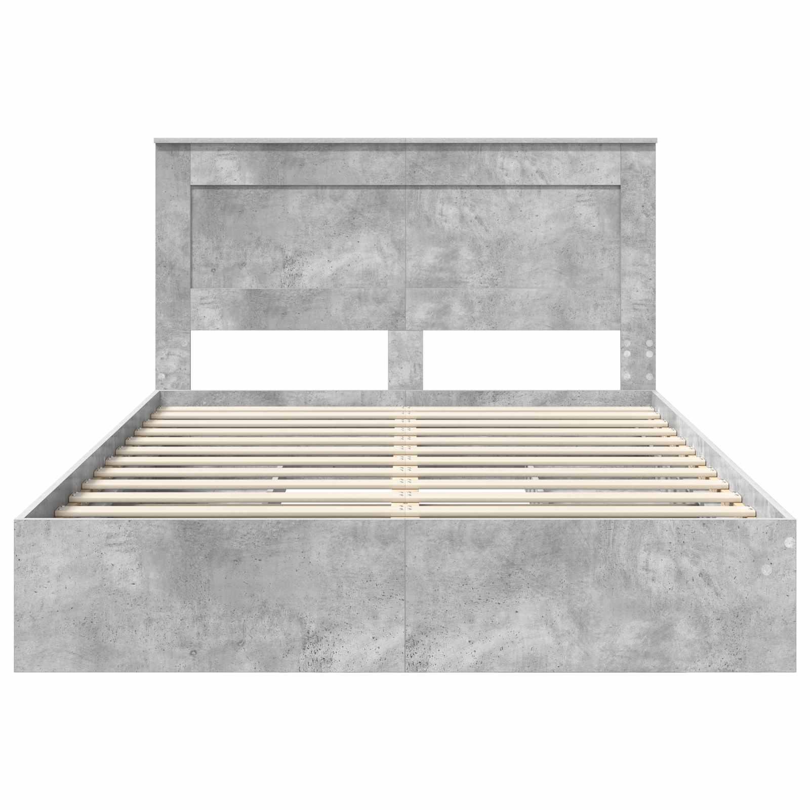 Cadre de lit Gris béton 150 x 200 cm Bois d'ingénierie - XIOS