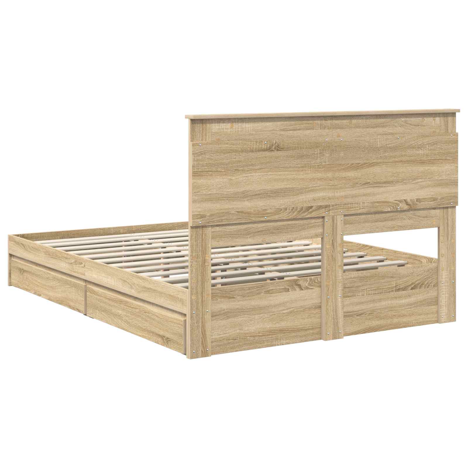 Lit de Rangement Chêne Sonoma 140 x 190 cm Bois d'ingénierie - XIOS