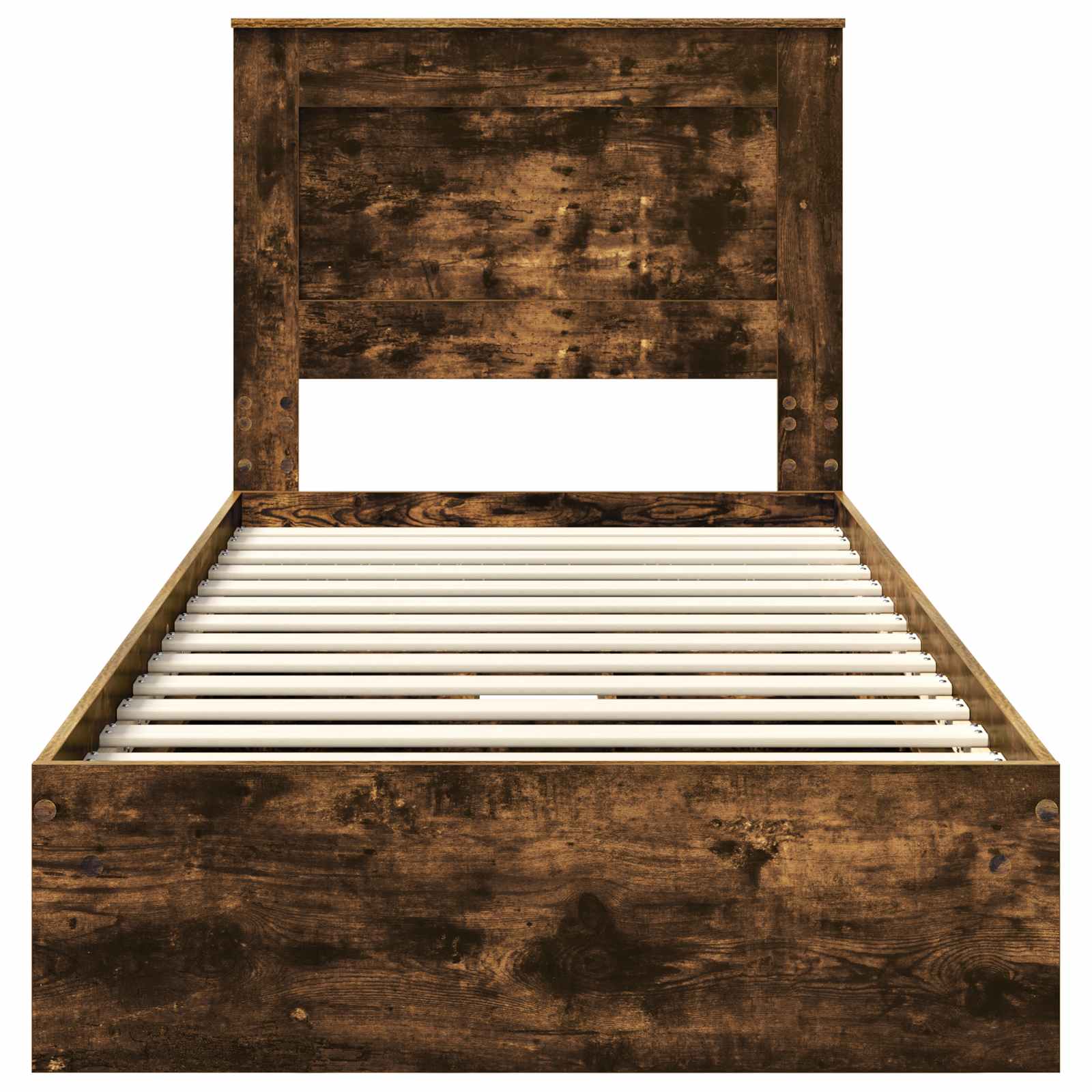 Lit de Rangement Chêne fumé 100 x 200 cm Bois d'ingénierie - XIOS