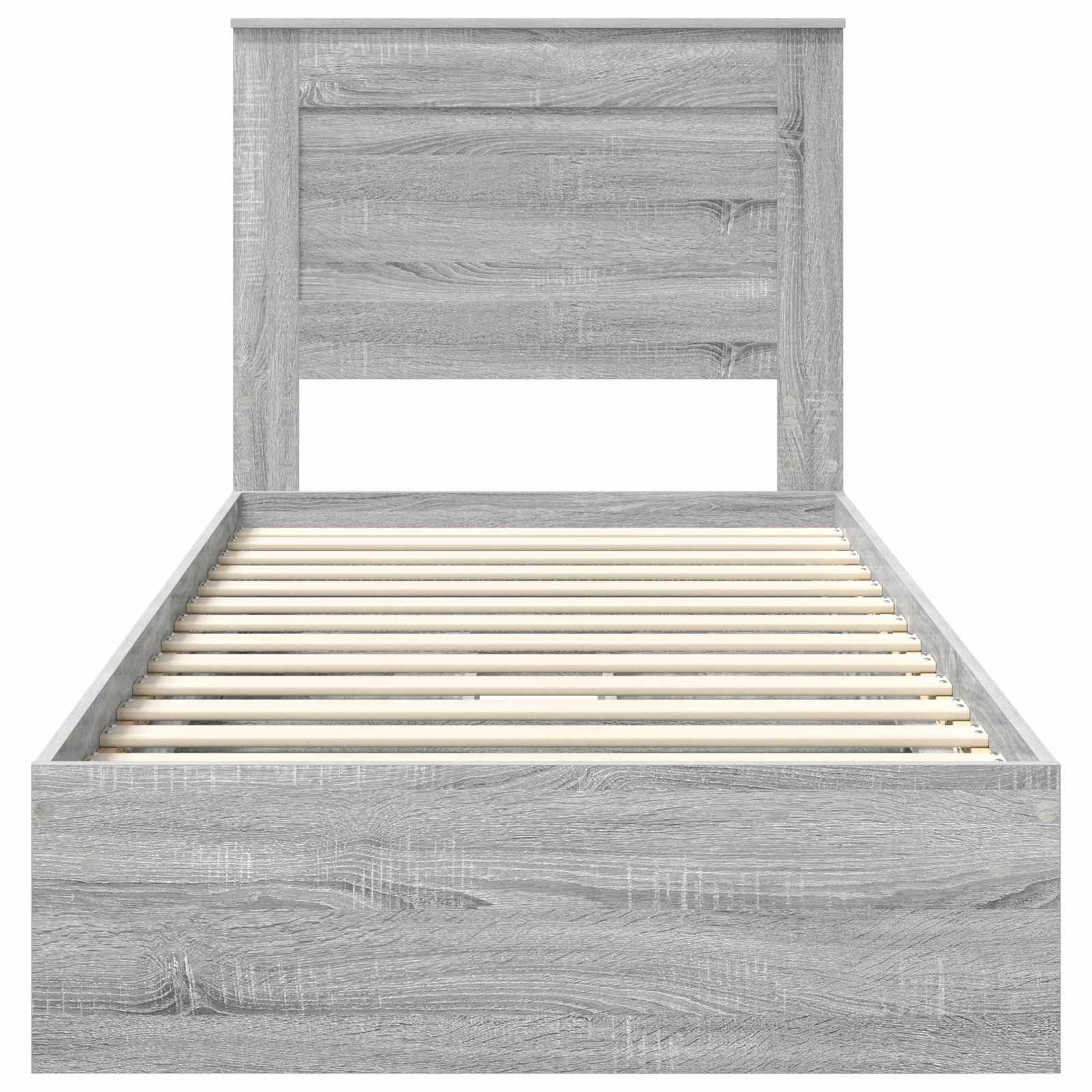 Lit de Rangement Gris Sonoma 100 x 200 cm Bois d'ingénierie