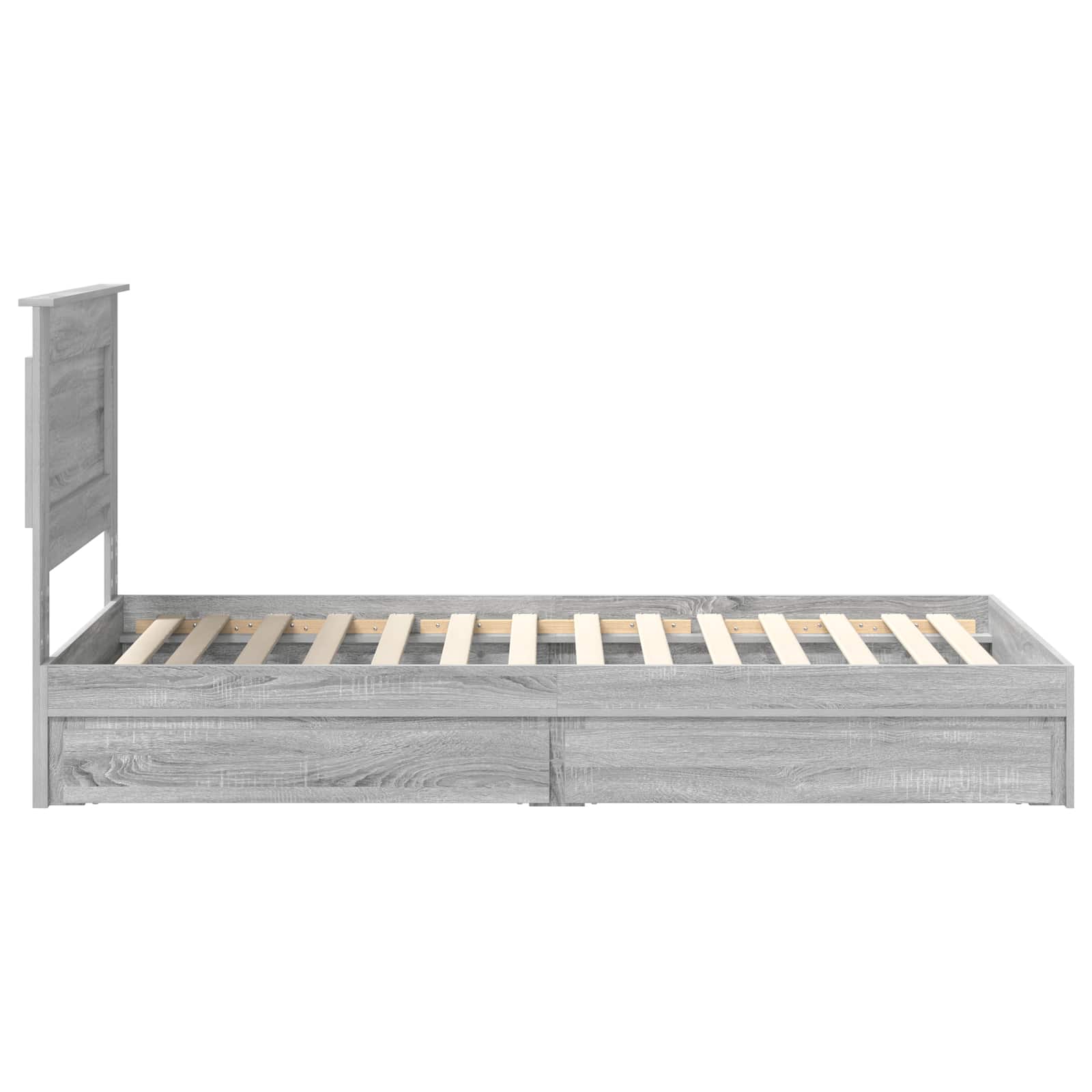 Lit de Rangement Gris Sonoma 100 x 200 cm Bois d'ingénierie