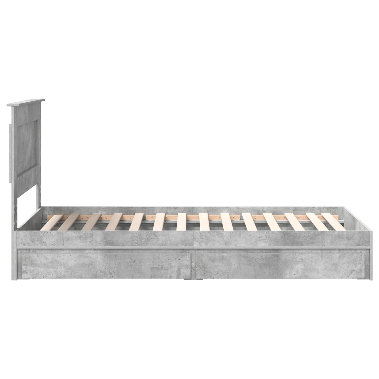 Cadre de lit Gris béton 90 x 190 cm Bois d'ingénierie - XIOS