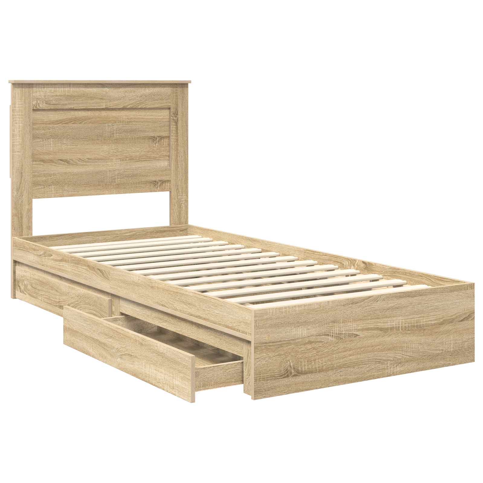 Lit de Rangement Chêne Sonoma 75 x 190 cm Bois d'ingénierie - XIOS