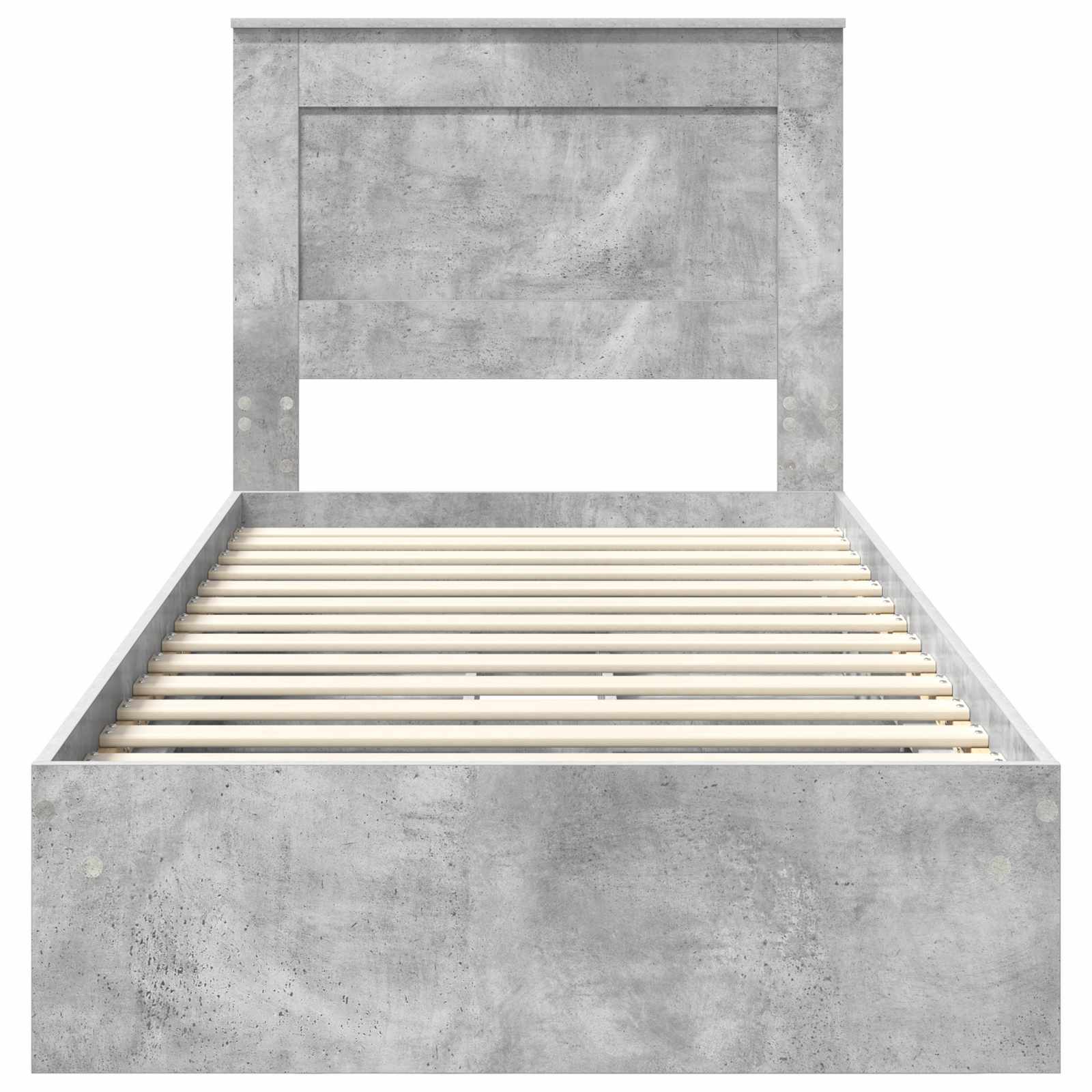 Cadre de lit Gris béton 75 x 190 cm Bois d'ingénierie - XIOS