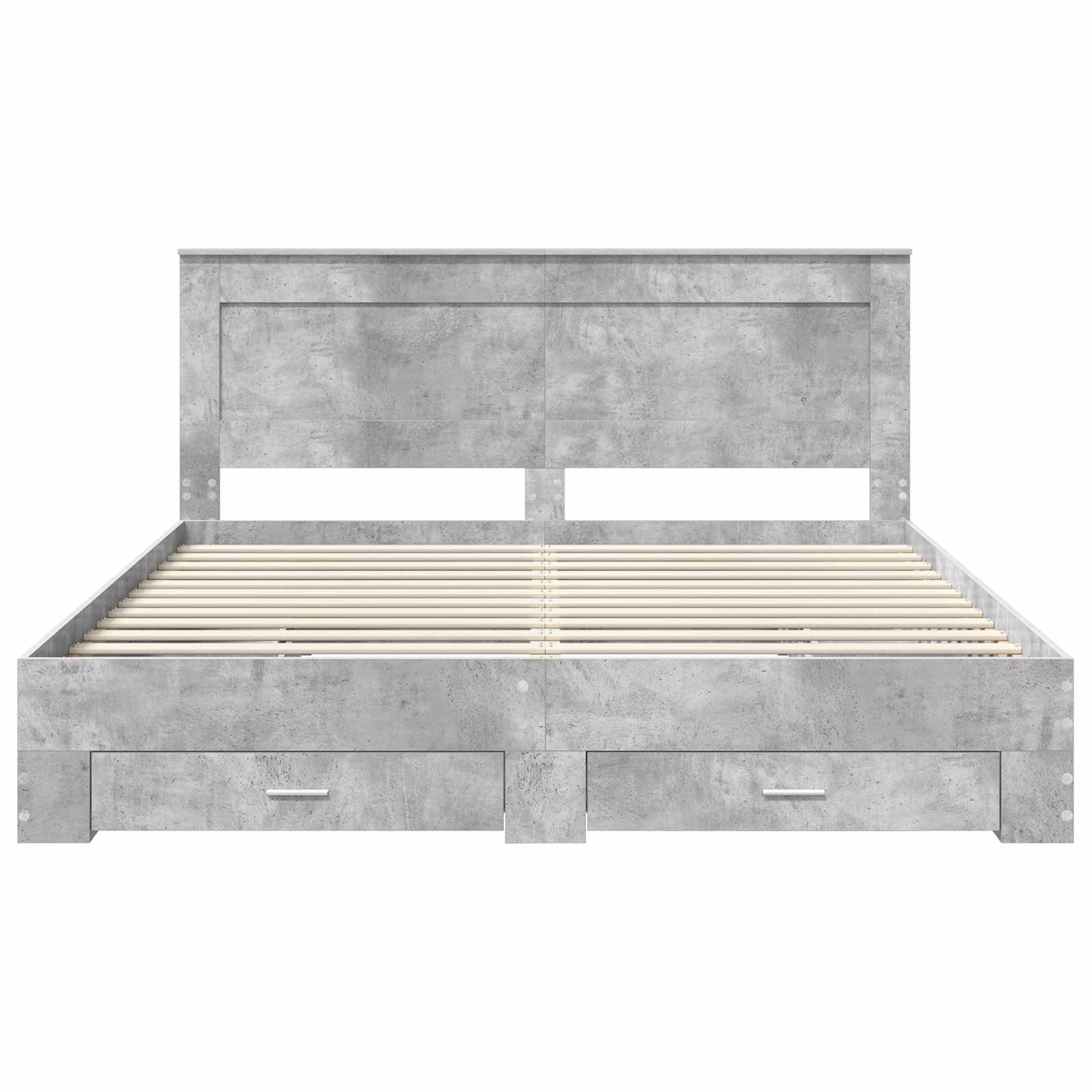 Cadre de lit Gris béton 180 x 200 cm Bois d'ingénierie - XIOS