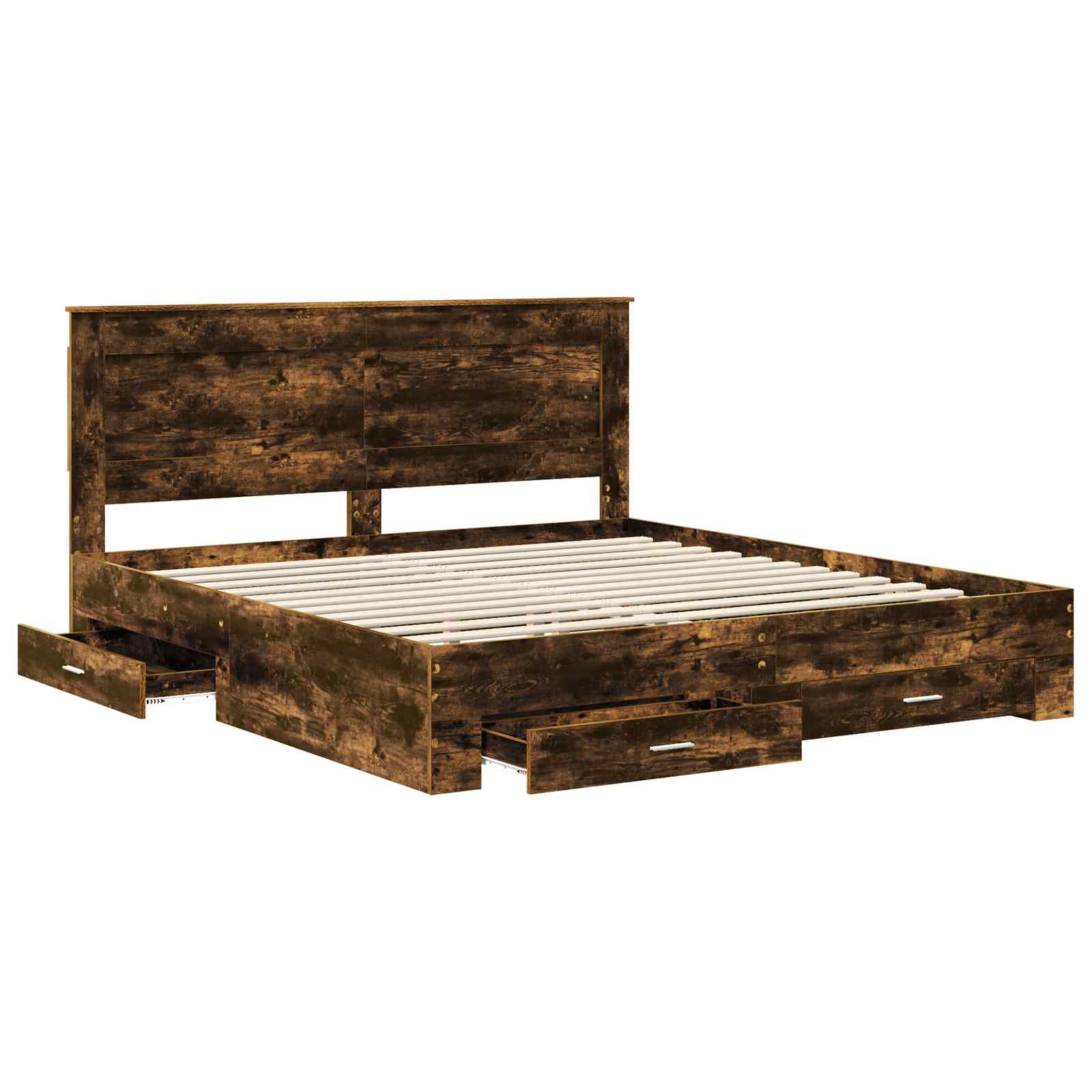 Cadre de lit avec tiroir avec tête de lit Bois d'ingénierie - XIOS