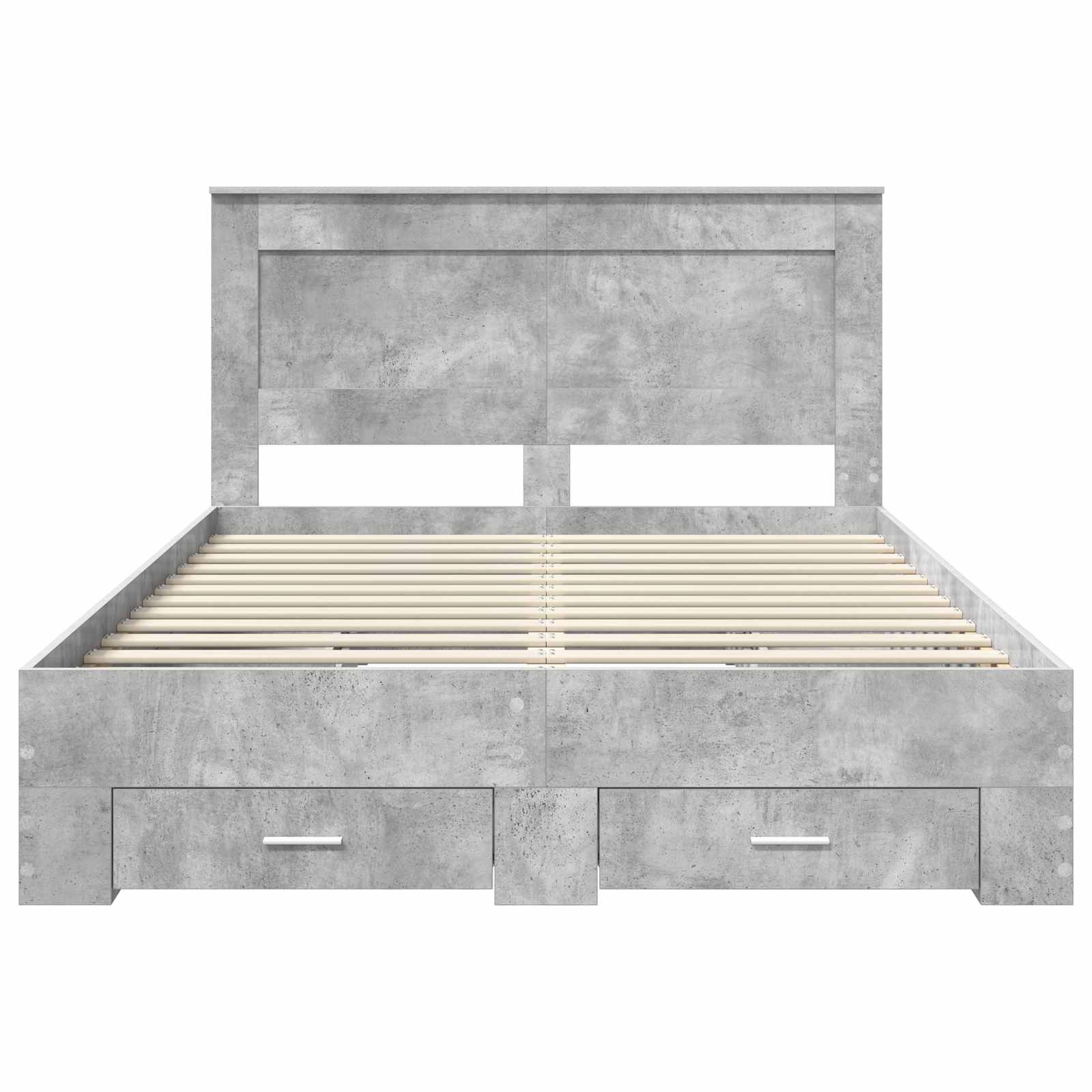 Cadre de lit Gris béton 160 x 200 cm Bois d'ingénierie - XIOS