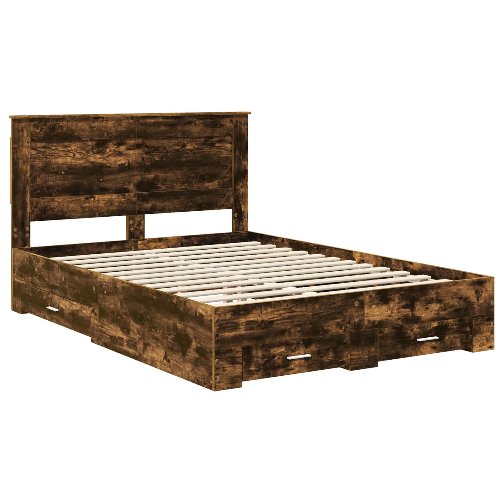 Cadre de lit Chêne fumé 150 x 200 cm Bois d'ingénierie - XIOS