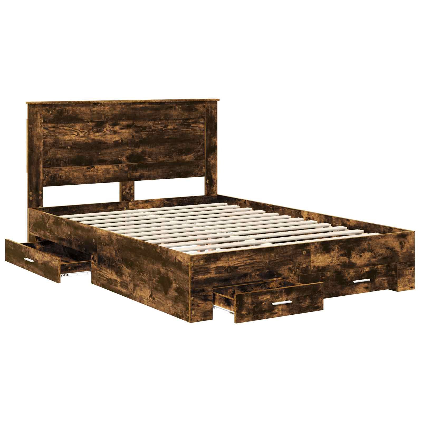 Cadre de lit Chêne fumé 140 x 190 cm Bois d'ingénierie - XIOS