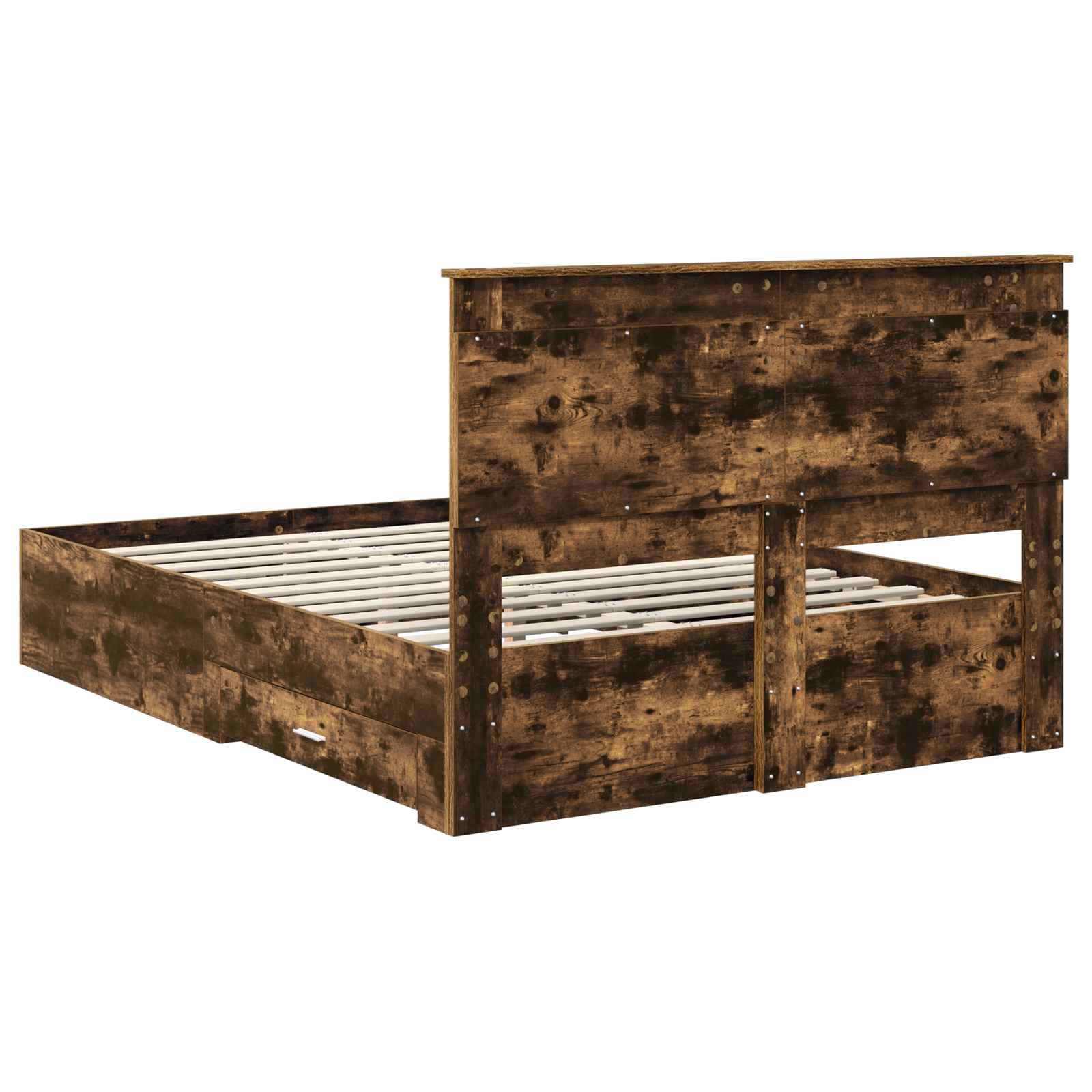 Cadre de lit Chêne fumé 140 x 190 cm Bois d'ingénierie - XIOS