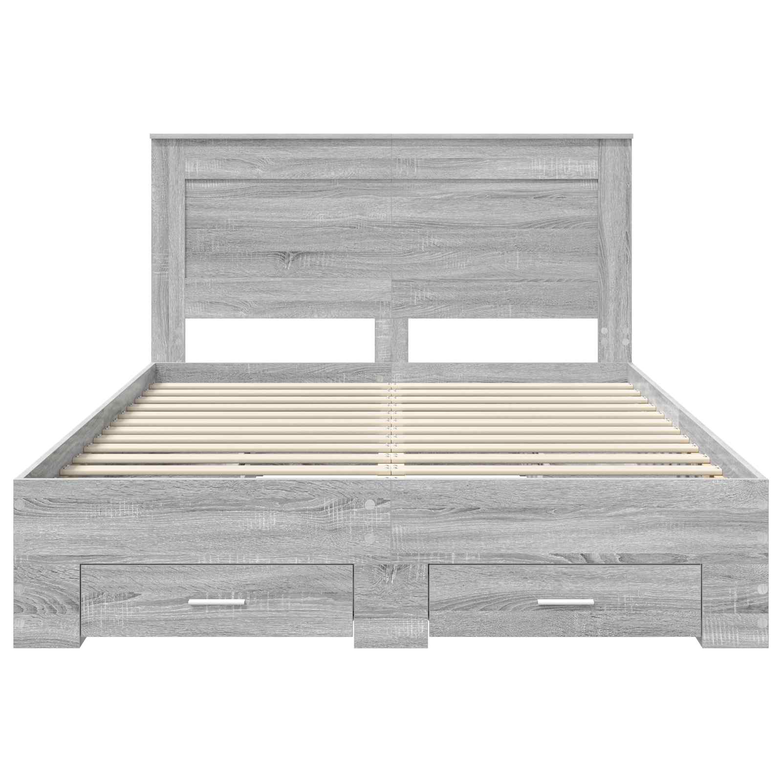 Cadre de lit Gris Sonoma 140 x 190 cm Bois d'ingénierie - XIOS
