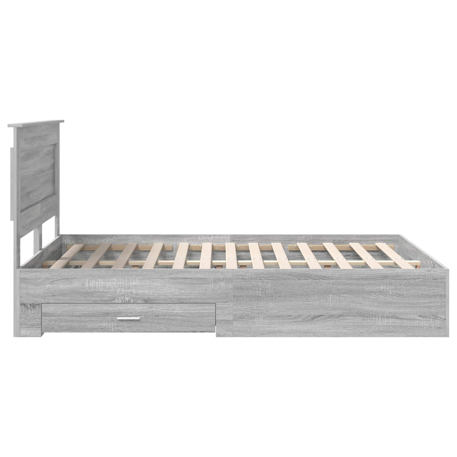 Cadre de lit Gris Sonoma 140 x 190 cm Bois d'ingénierie - XIOS