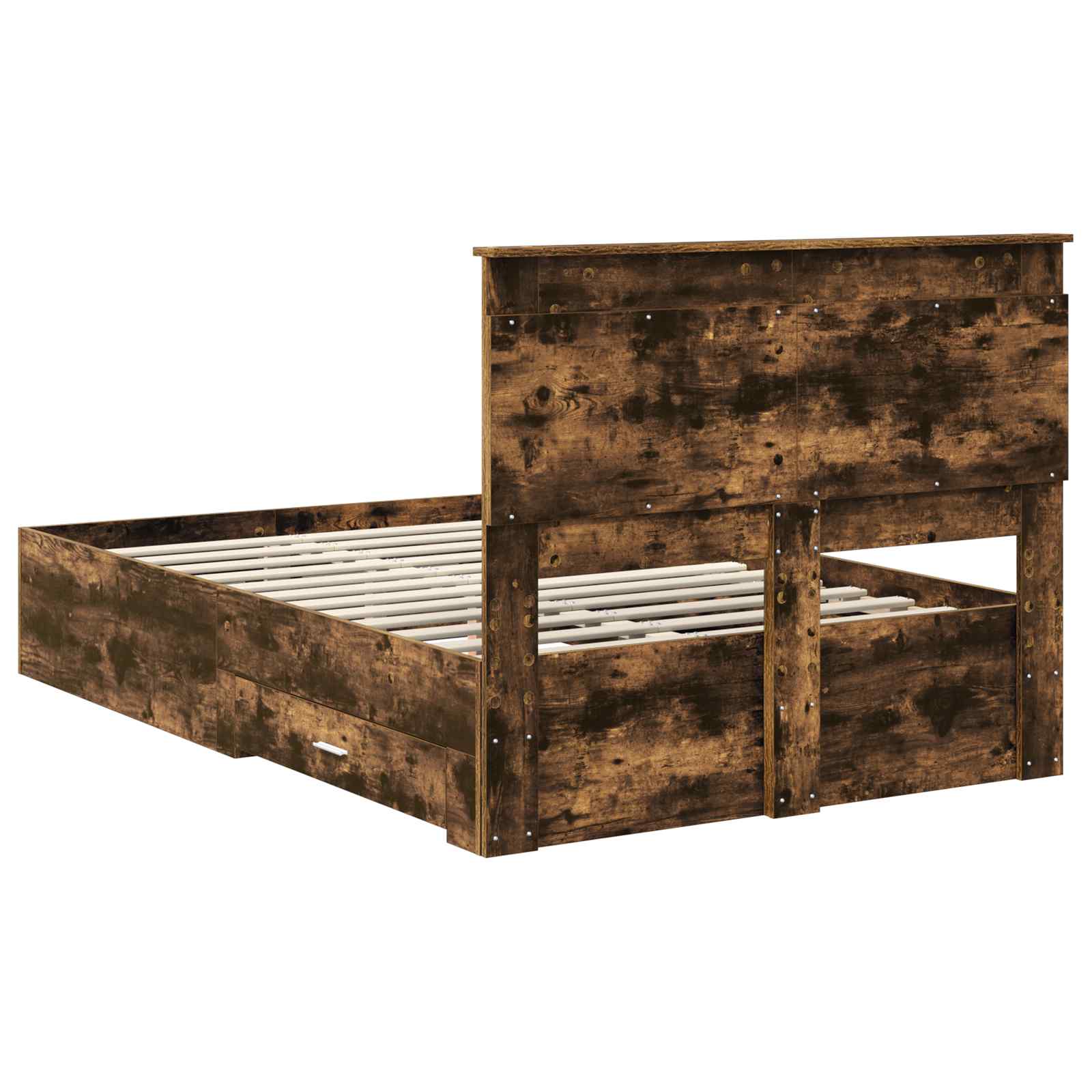 Cadre de lit Chêne fumé 135 x 190 cm Bois d'ingénierie - XIOS