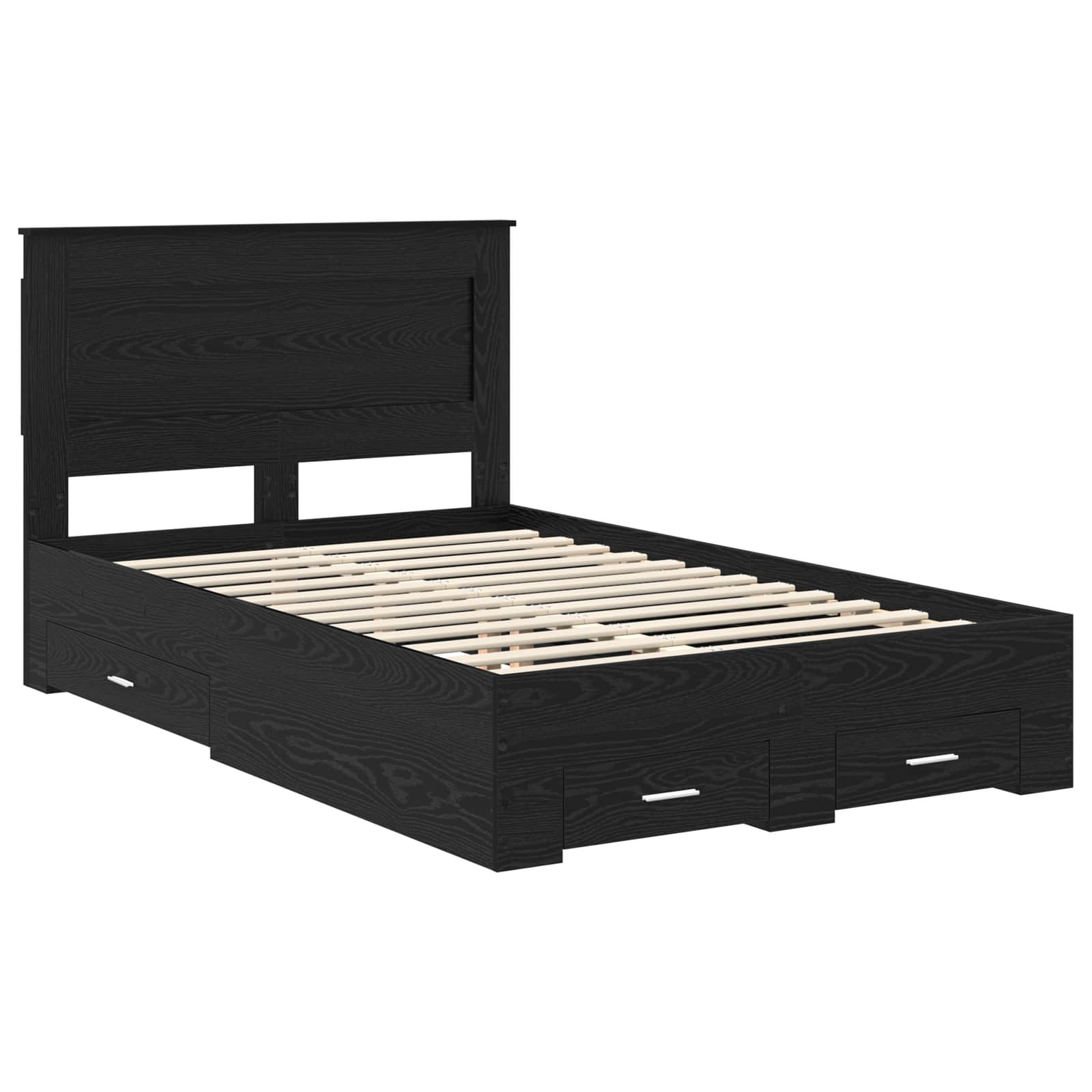Cadre de lit Chêne noir 120 x 190 cm Bois d'ingénierie - XIOS